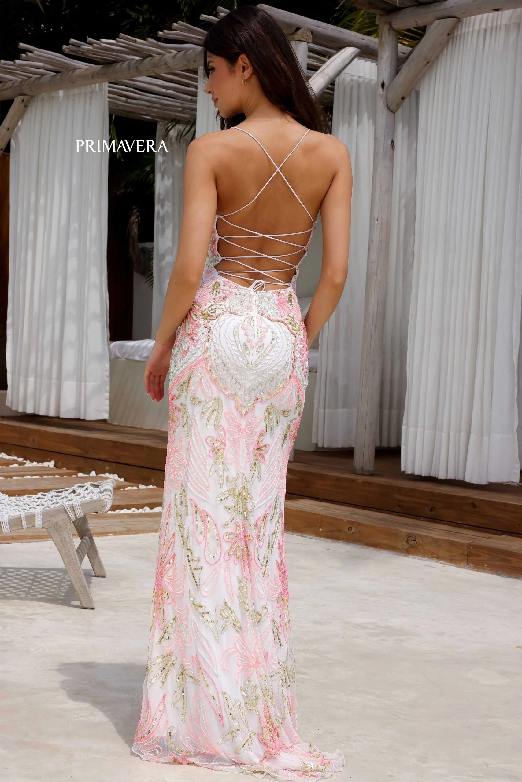 4156 - Primavera - Vintage Inspired Beaded Gown - Image 11