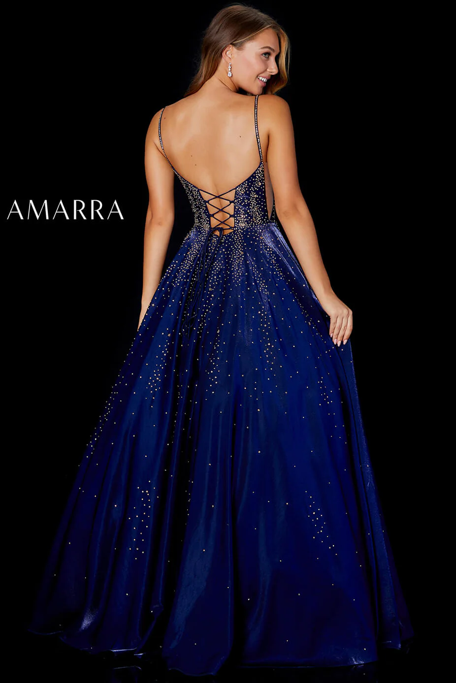 87292 - Amarra - Hot Stone Ball Gown With Scoop Neckline - Image 6