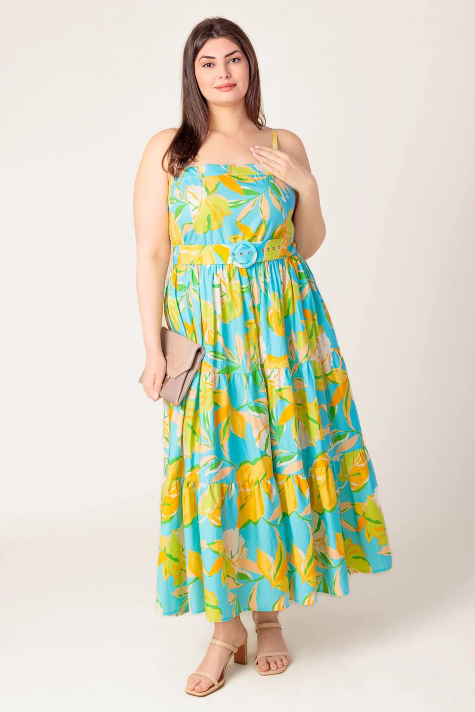 A PERFECT DAY MIDI DRESS - BLUE & YELLOW - Image 10