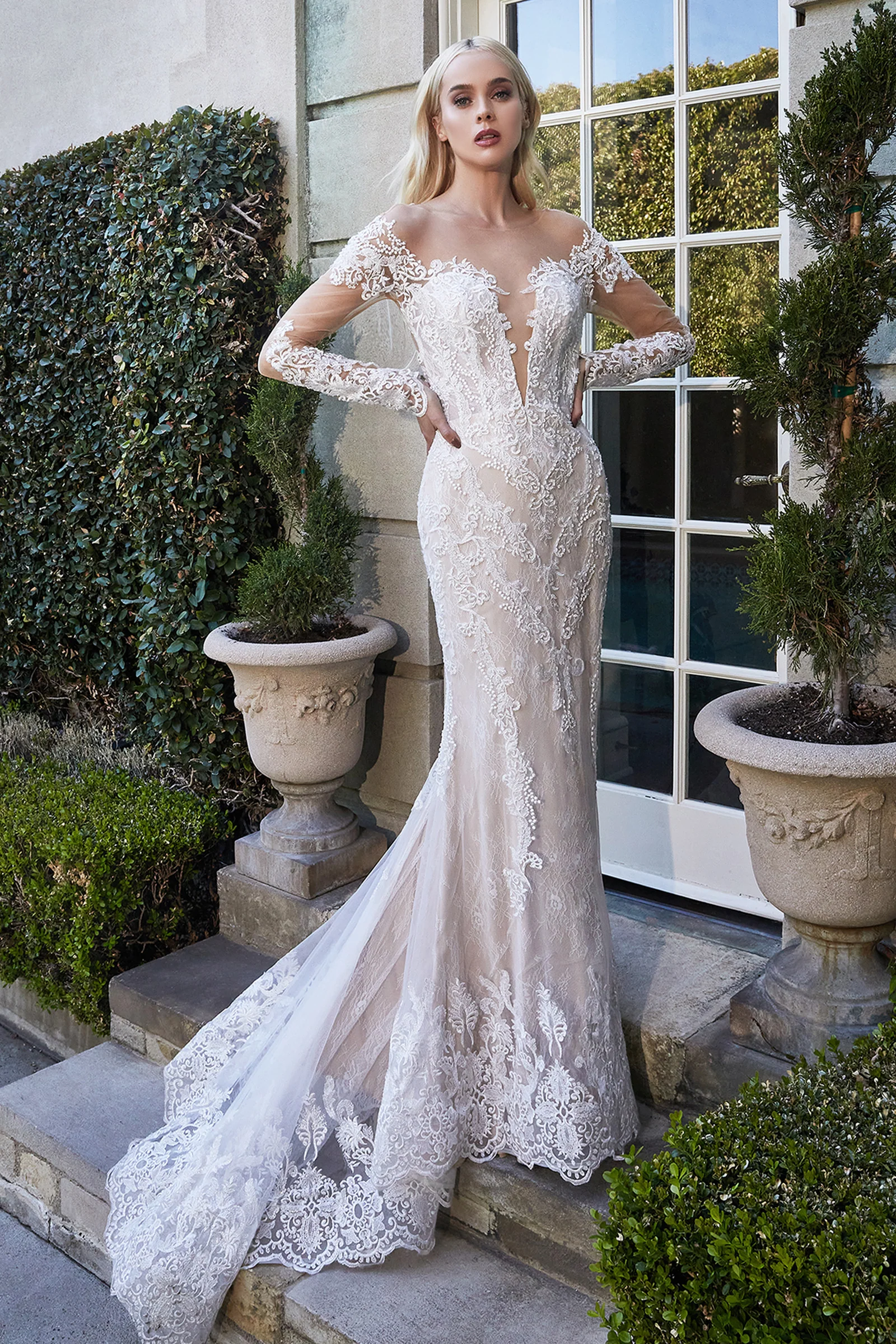 A1022 - BOHEMIAN LACE MERMAID GOWN - Andrea & Leo - Image 7
