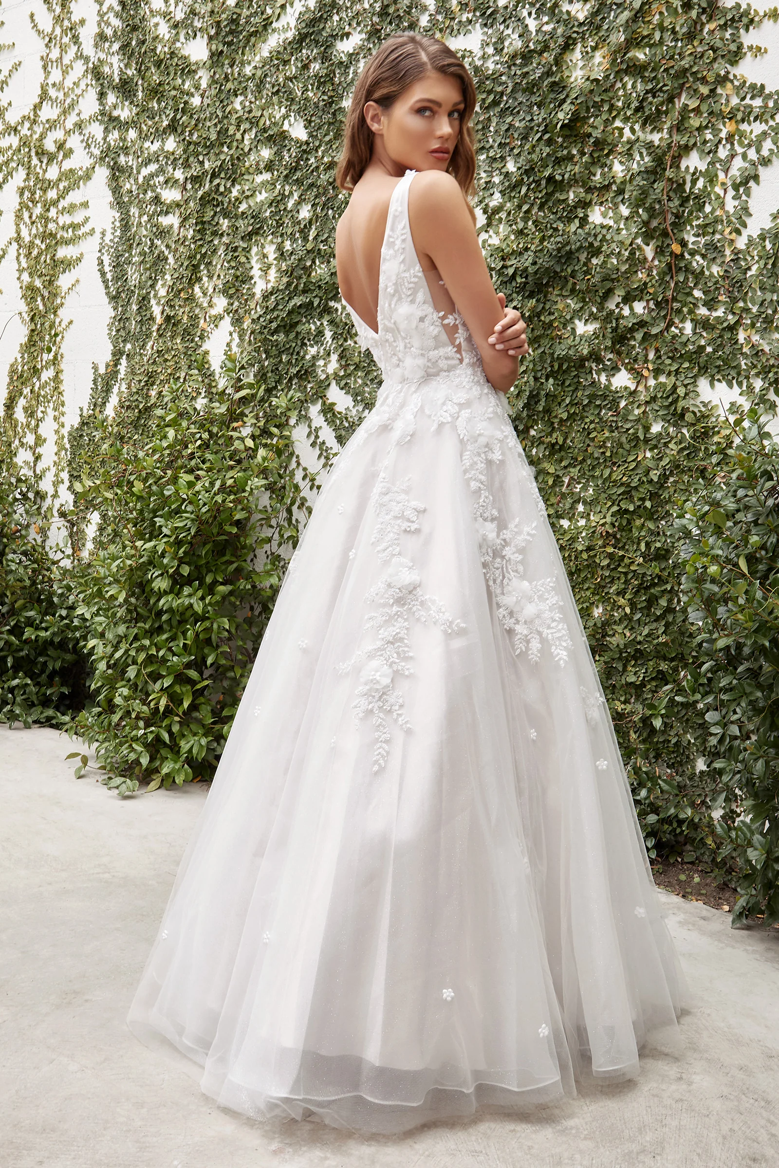 A1028W - GARDENIA LACE WEDDING BALL GOWN - ANDREA & LEO - Image 2