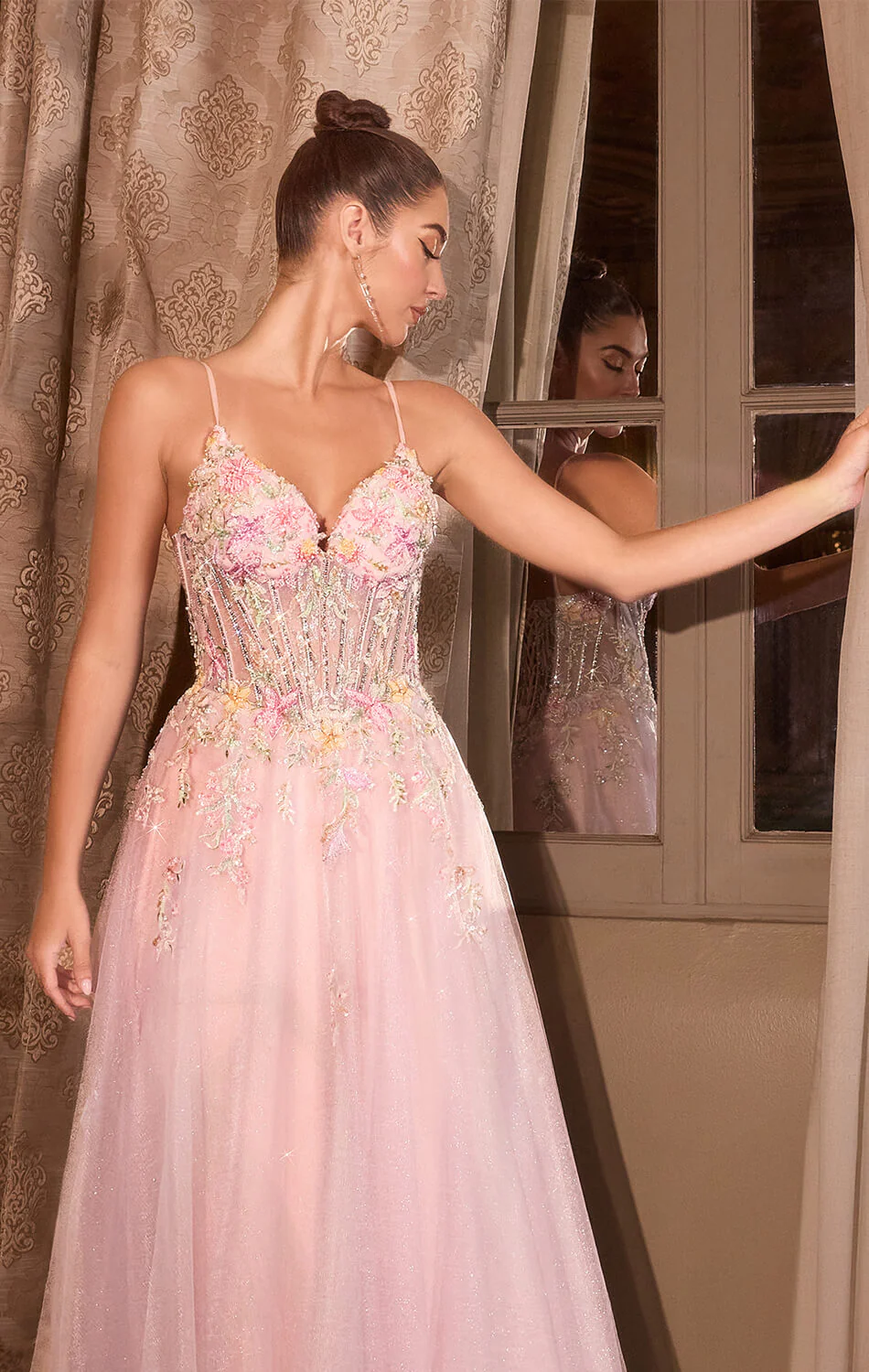 A1477 - Waltzing Beaded Bouquet Ball Gown - ANDREA & LEO - Image 3