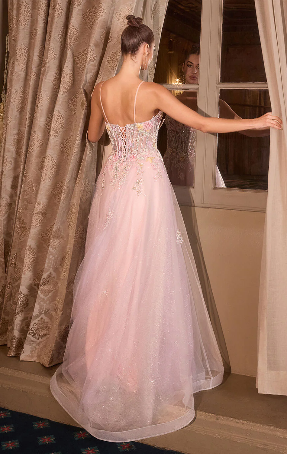A1477 - Waltzing Beaded Bouquet Ball Gown - ANDREA & LEO - Image 4