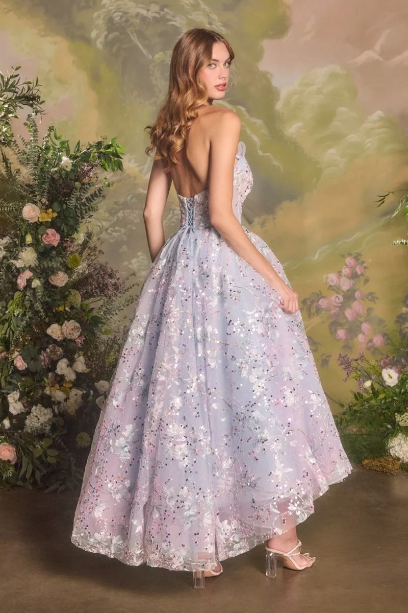 A1485 - Mizza Tea Length Ball Gown - Andrea & Leo - Image 2