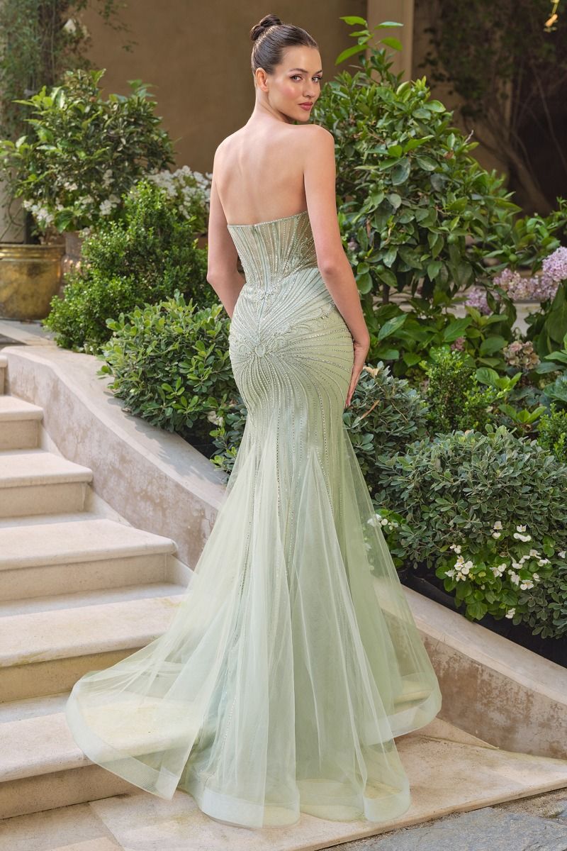 A1492 - Crystal Mae Mermaid Gown - Andrea & Leo - Image 2