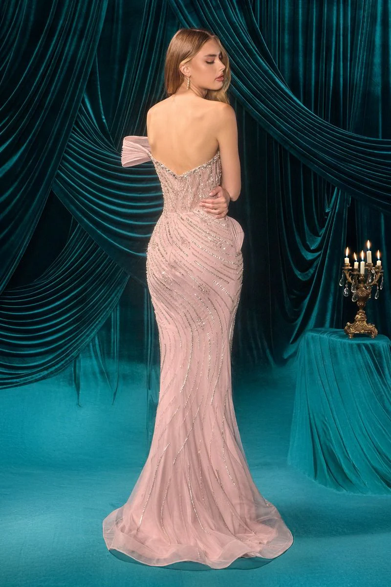 A1504 - Odette Beaded Mermaid Gown - Andrea & Leo - Image 2