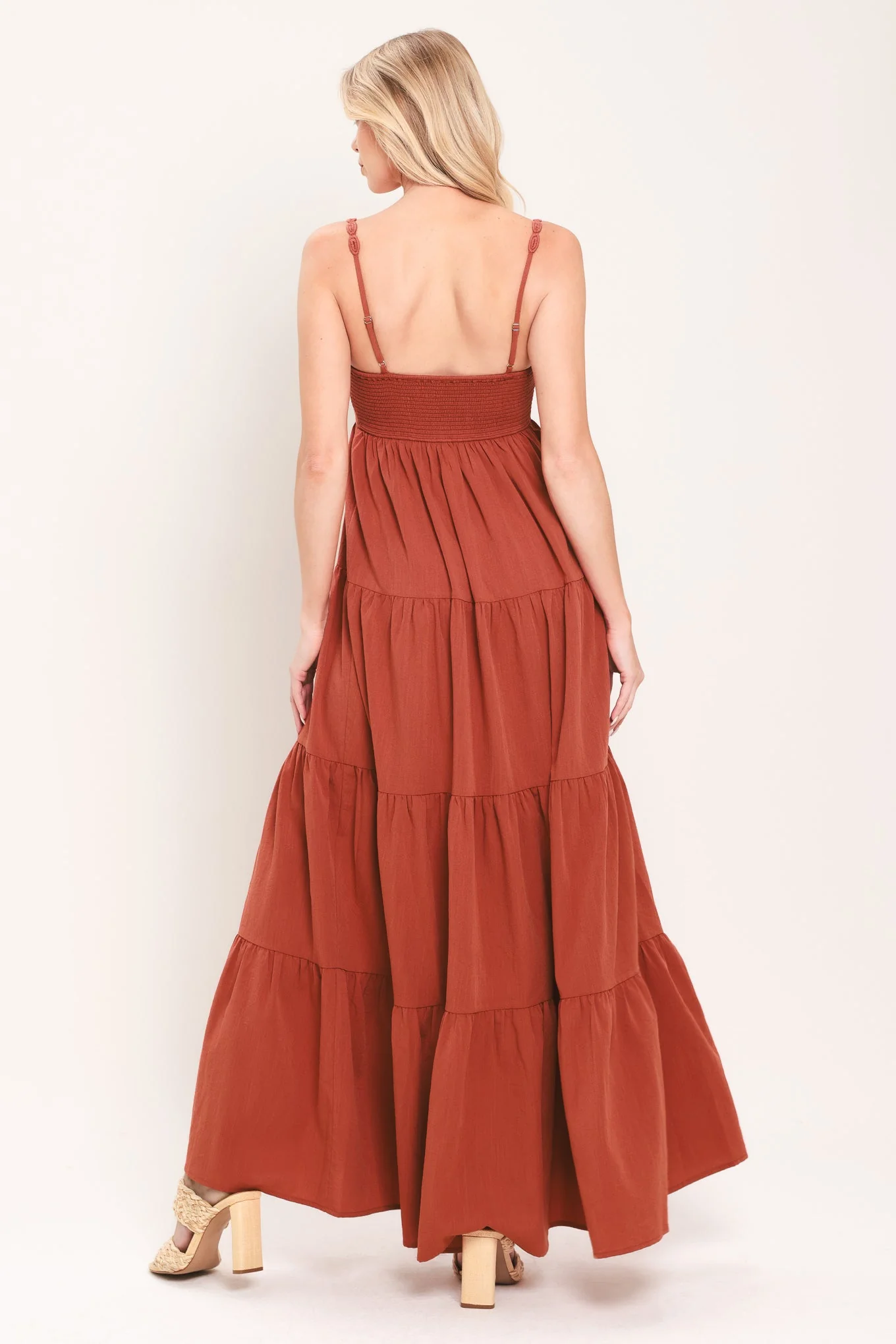 AMBER WAVE TERRACOTTA MAXI DRESS - Image 2