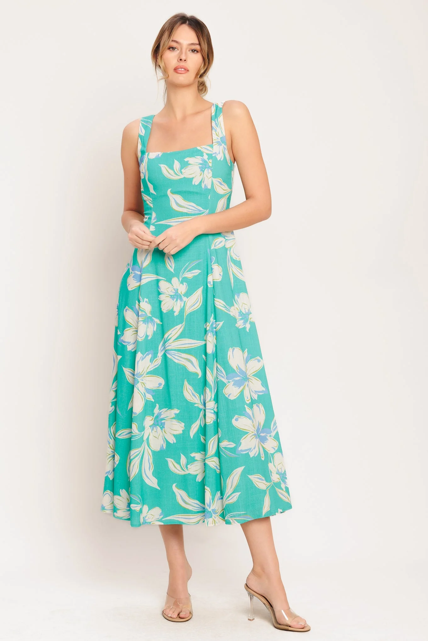 AQUA DAYDREAMS MIDI DRESS- FINAL SALE - Image 2