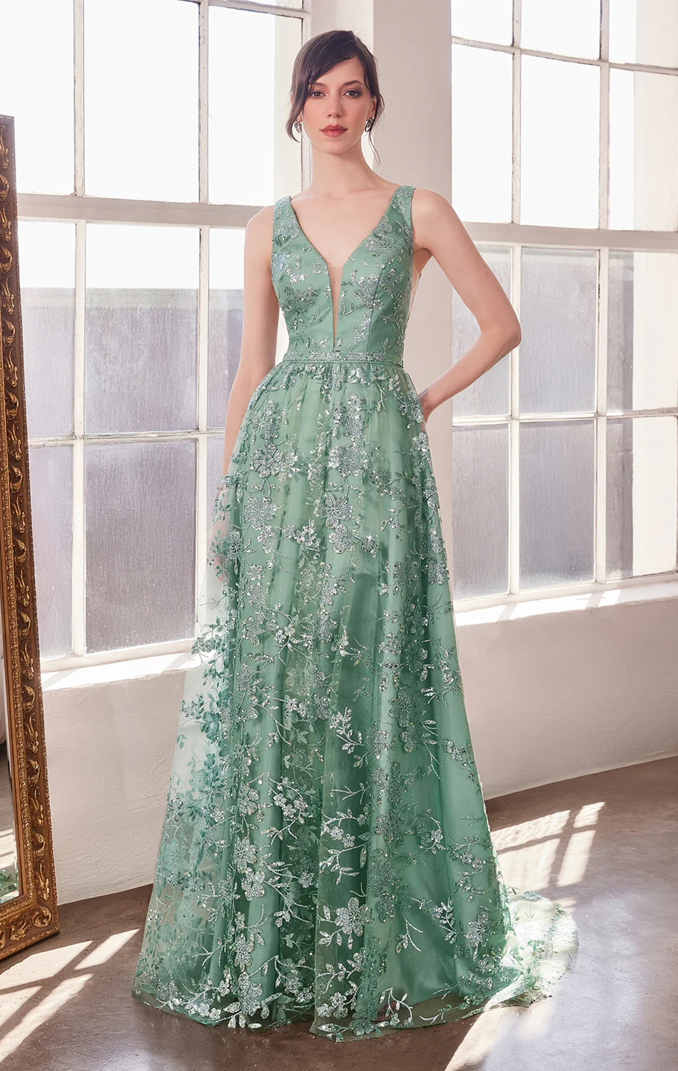 ARIELLE GLITTER TULLE GOWN - Image 13