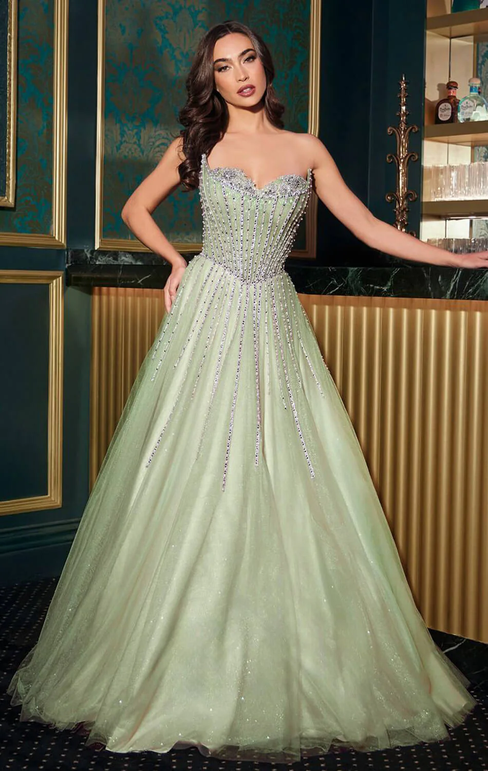 AUGUSTINE GOWN - STRAPLESS GOTHIC BALL GOWN - Image 3