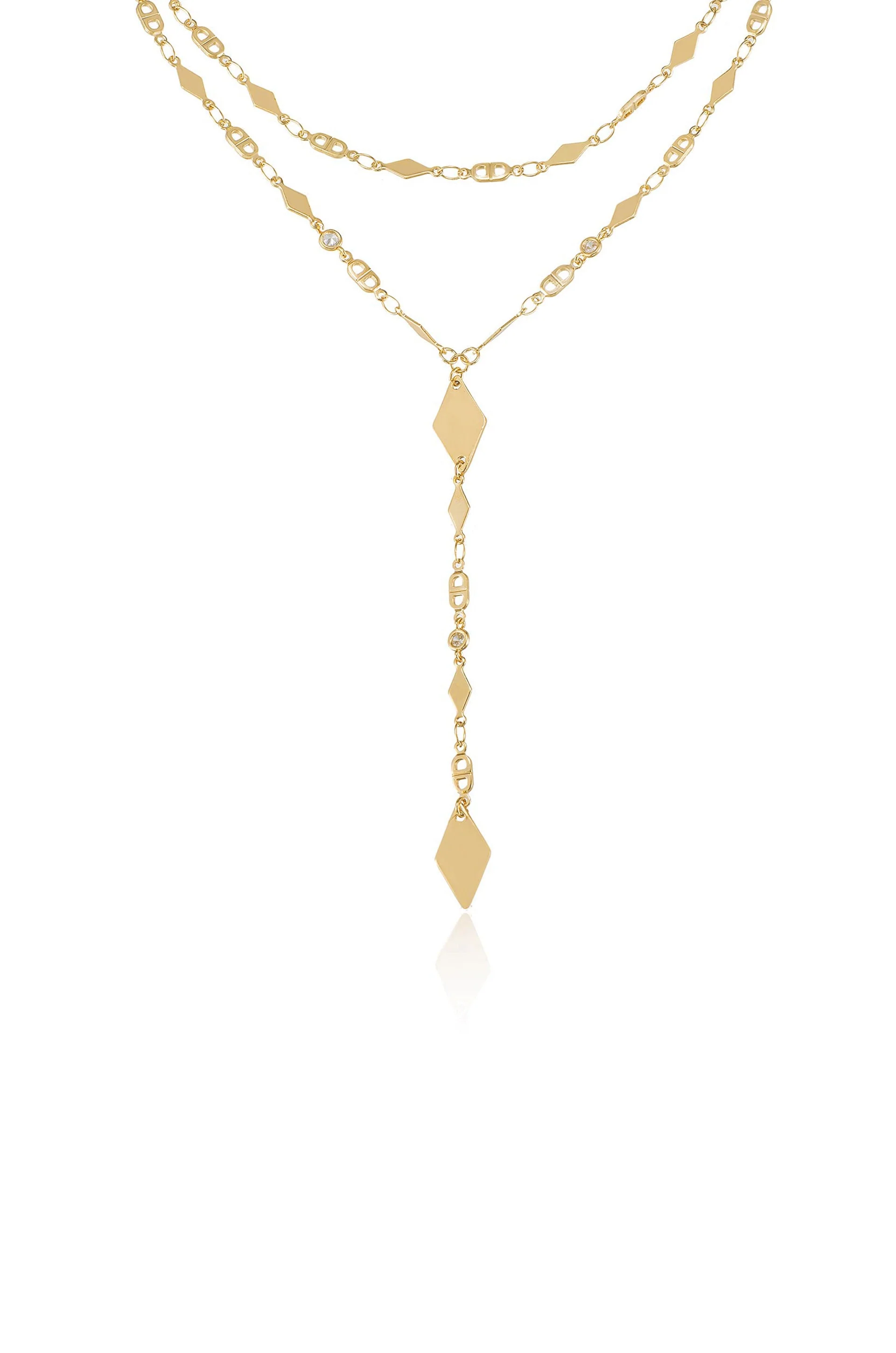 Augustine Layered Lariat Necklace - Image 2