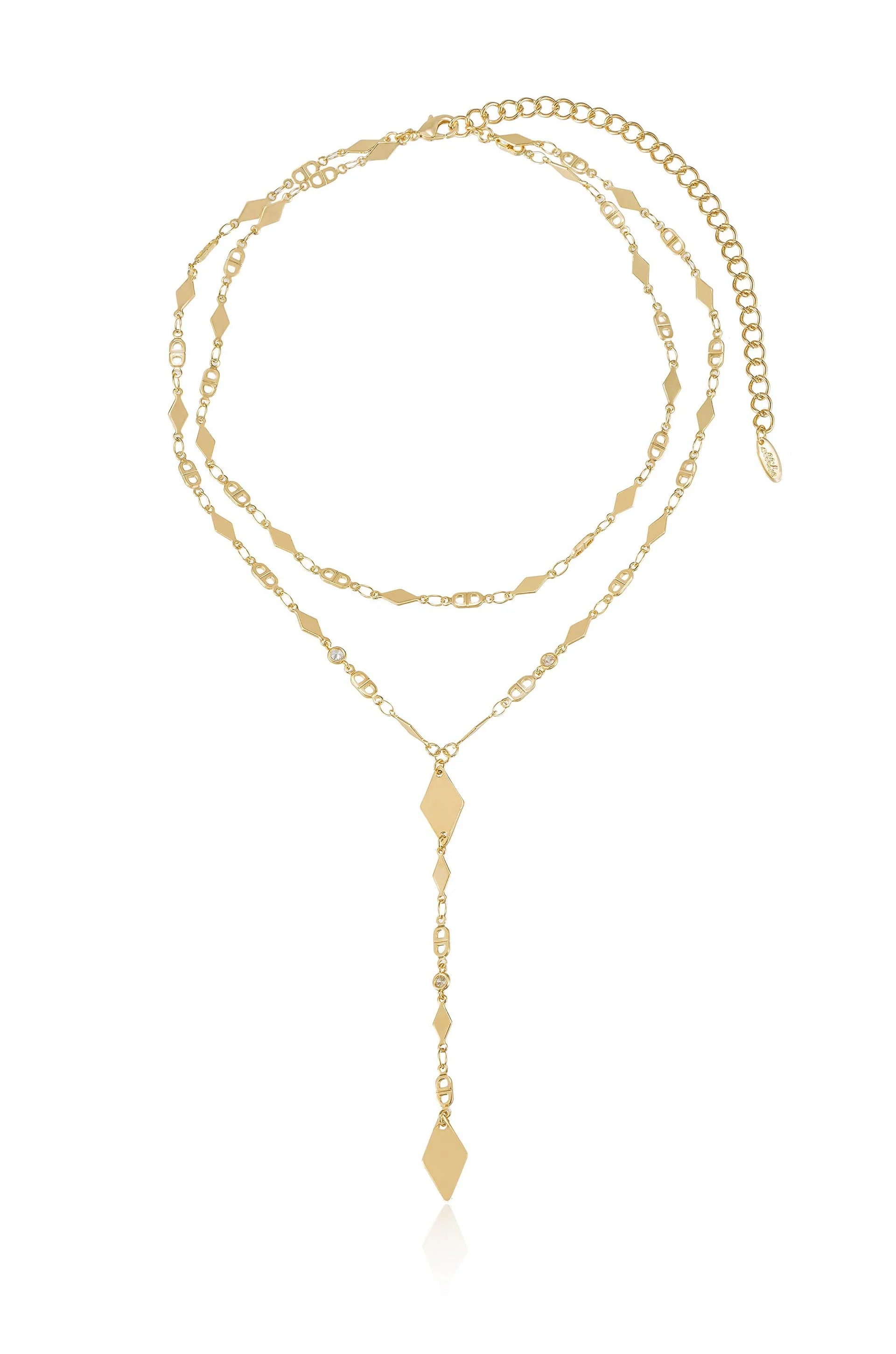 Augustine Layered Lariat Necklace - Image 3