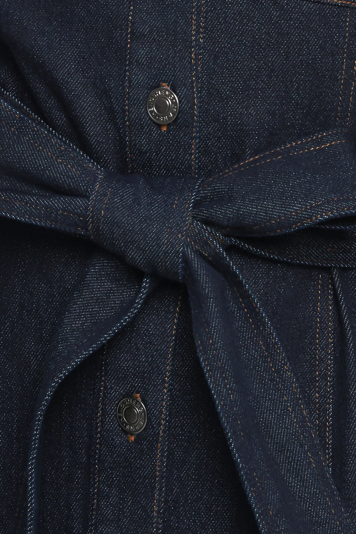 AUTUMN DAYS DARK INDIGO DENIM MINI DRESS - FINAL SALE - Image 6