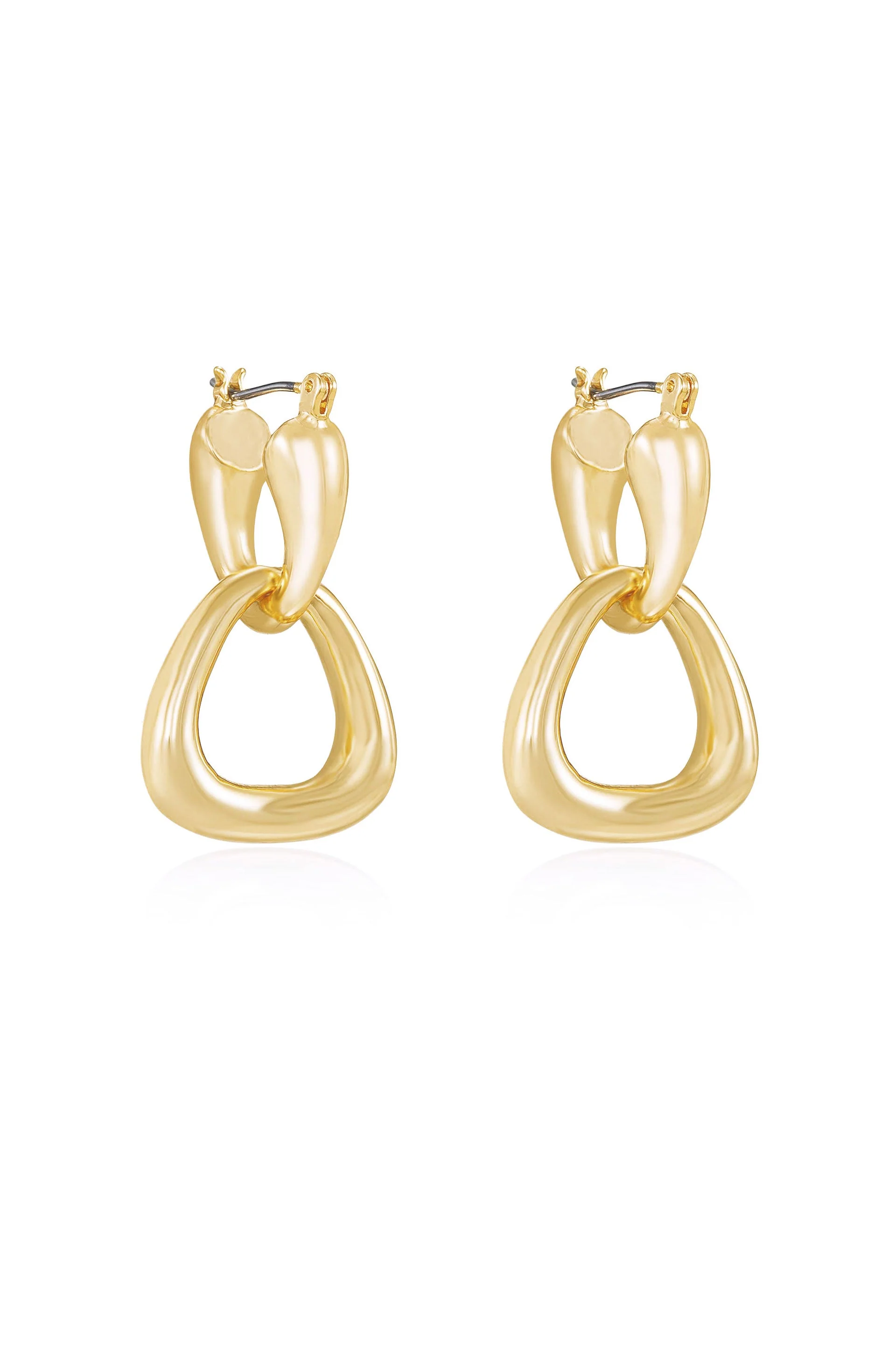 Baby Double Dangle Hoop Earrings - Image 3