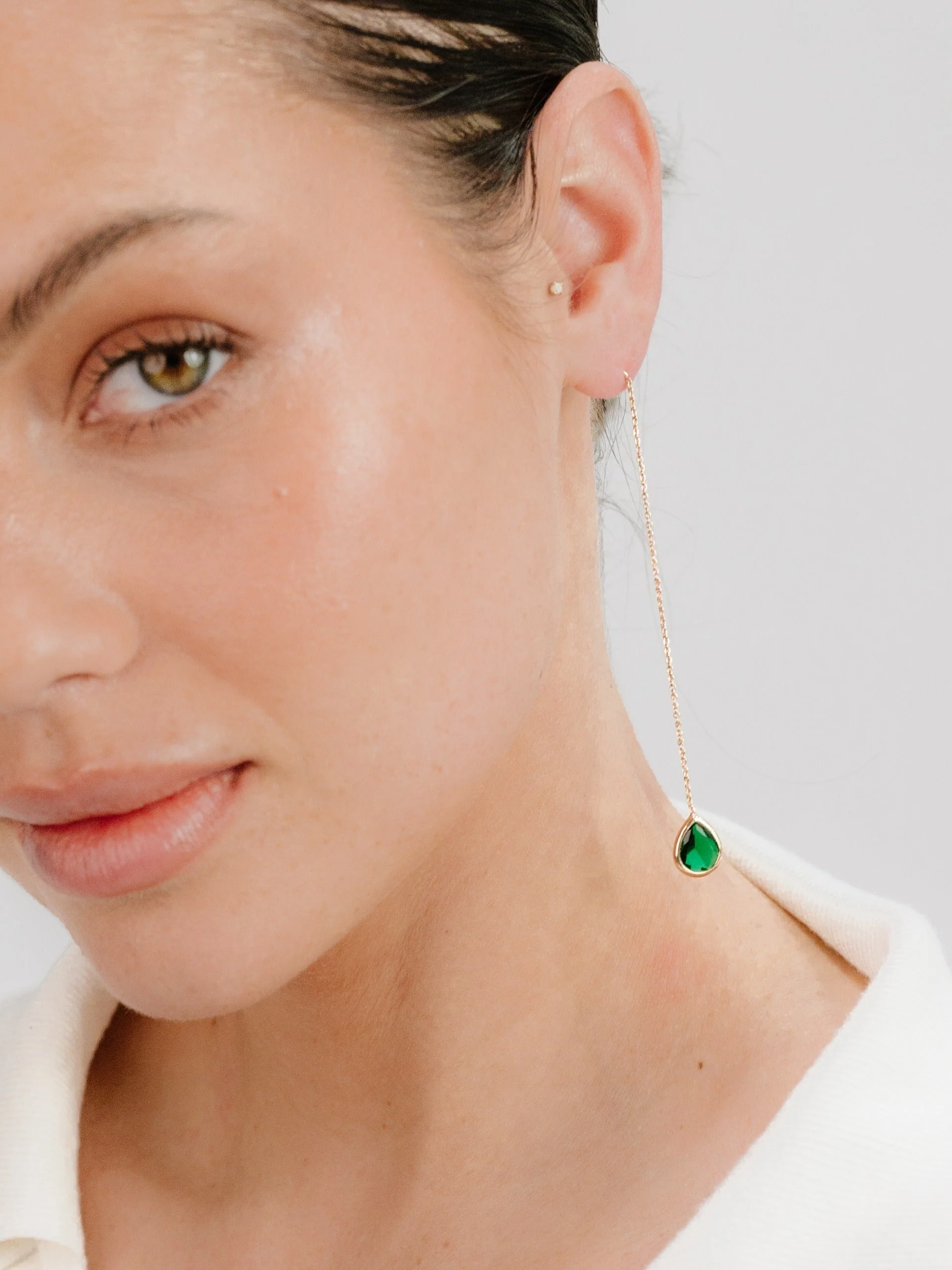 Barely There Chain and Crystal Dangle Earrings - Image 3