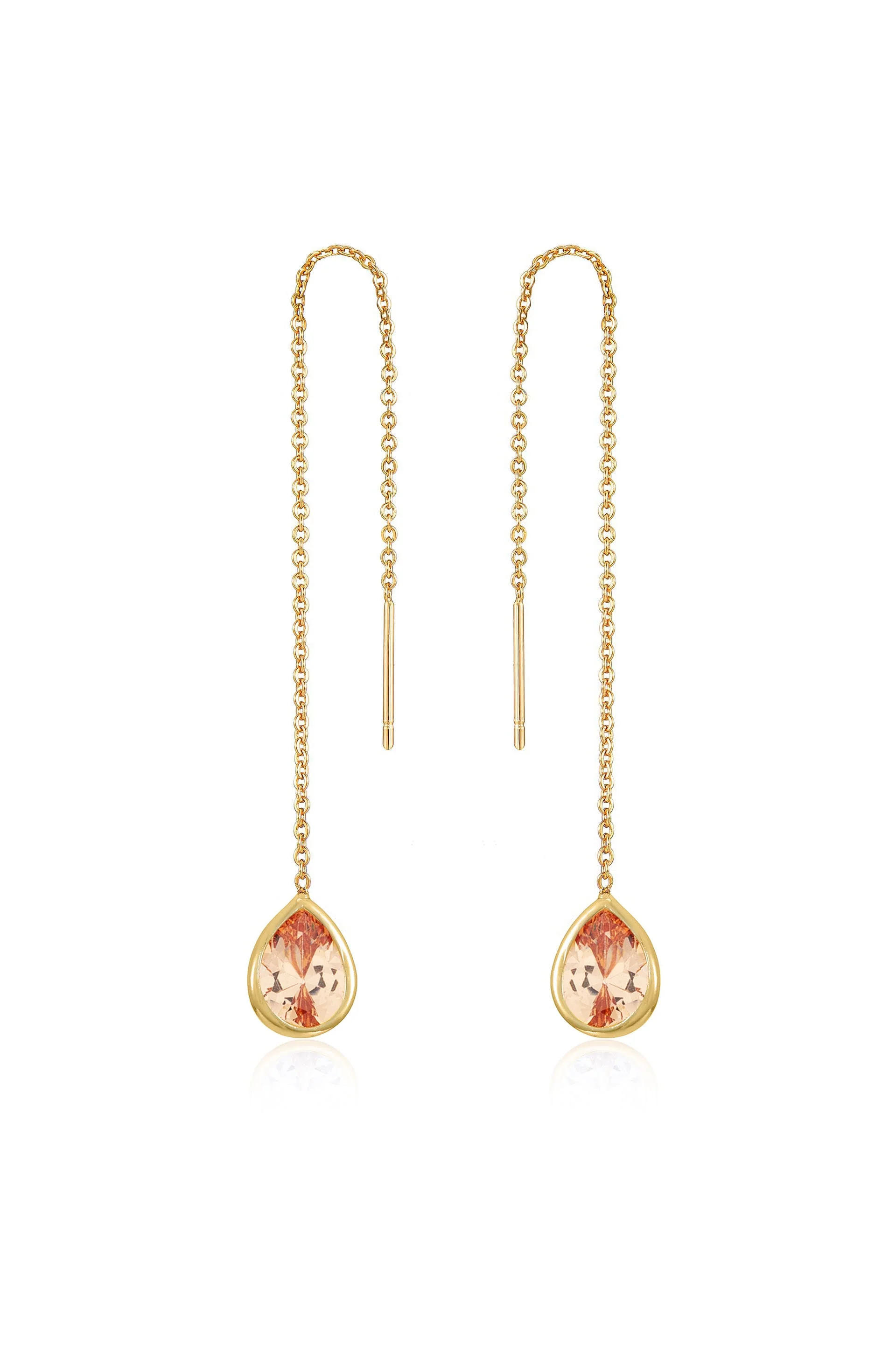 Barely There Chain and Crystal Dangle Earrings - Image 8