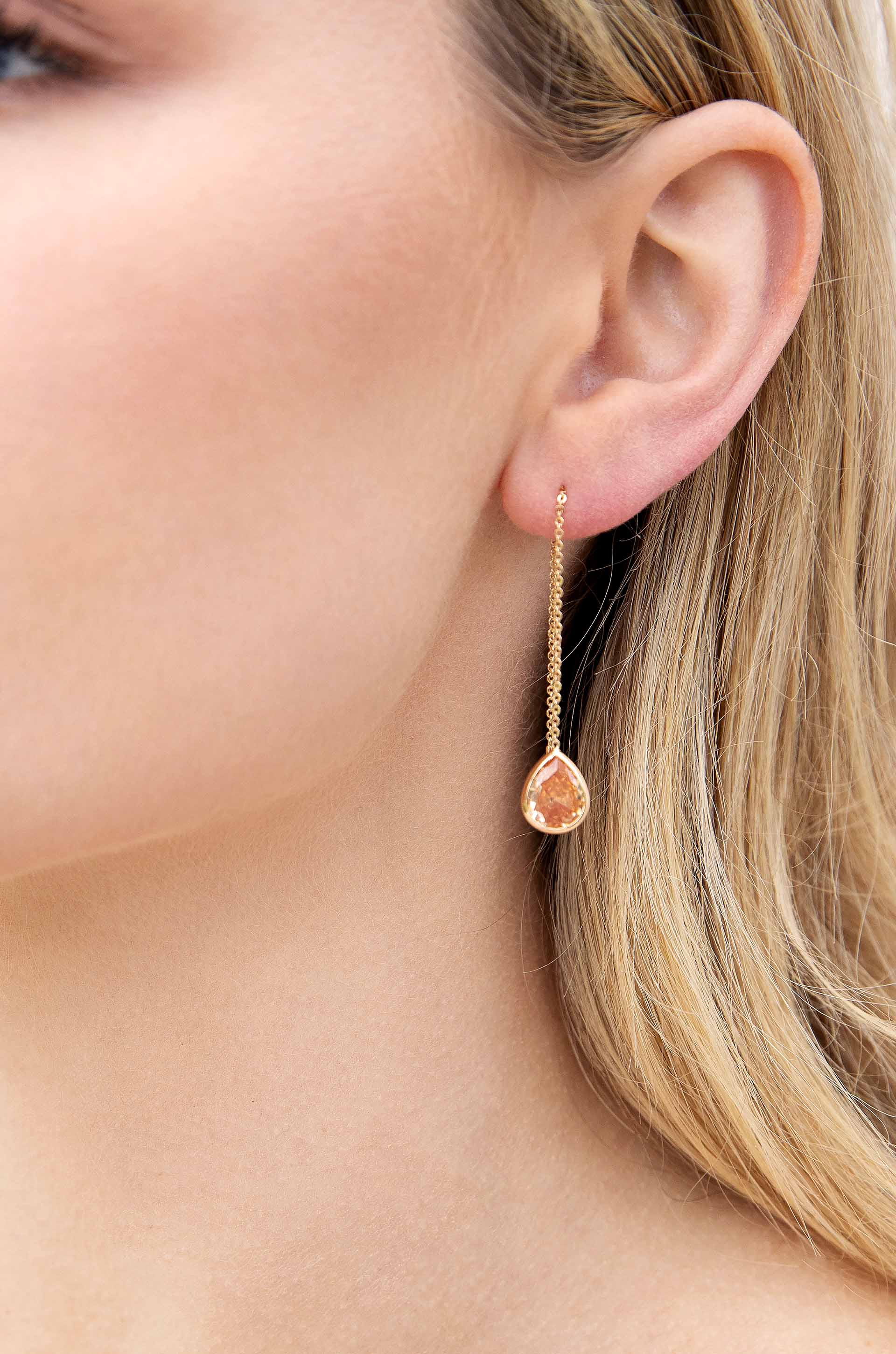 Barely There Chain and Crystal Dangle Earrings - Image 9