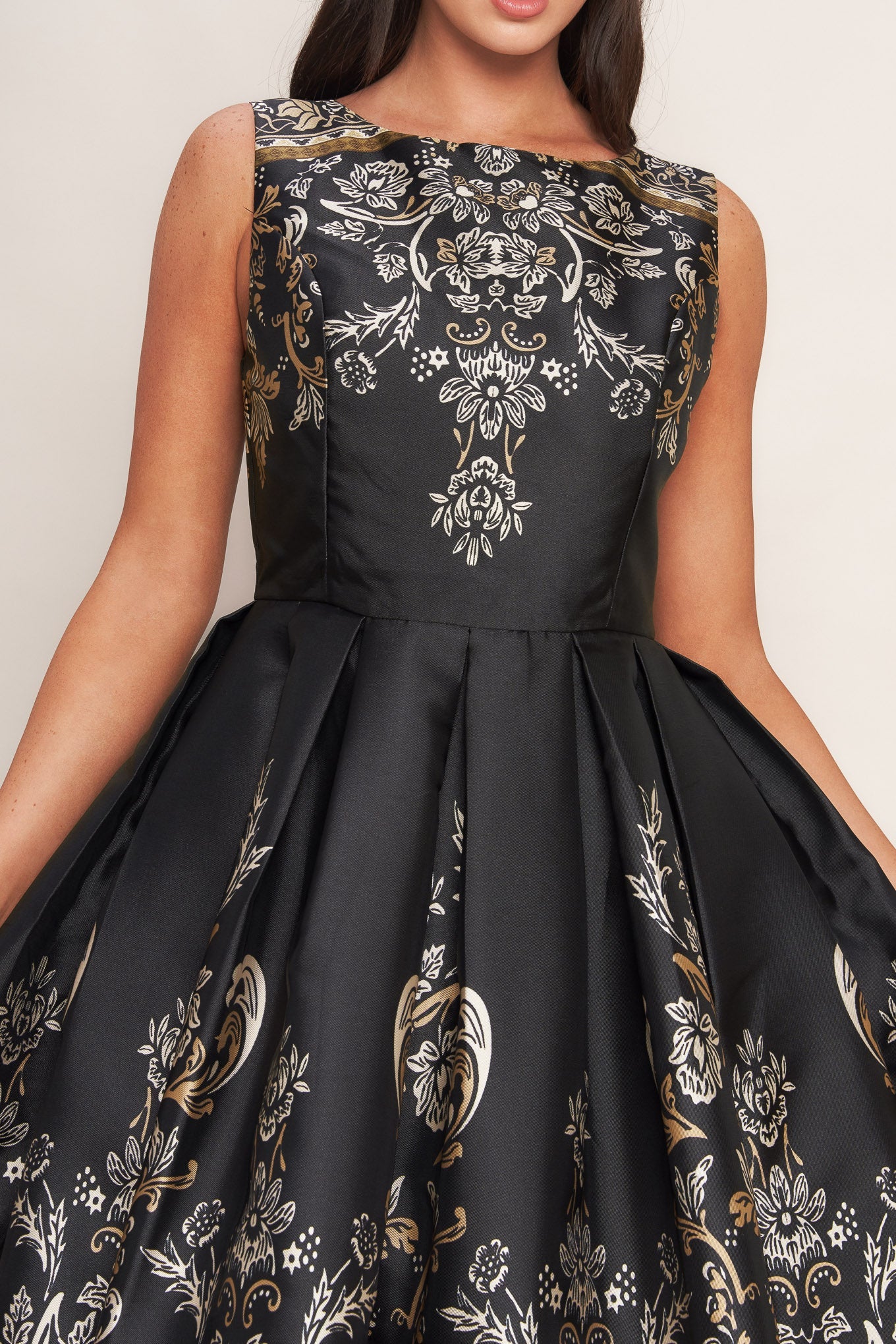 BAROQUE SPELL BLACK MIDI DRESS - Image 3