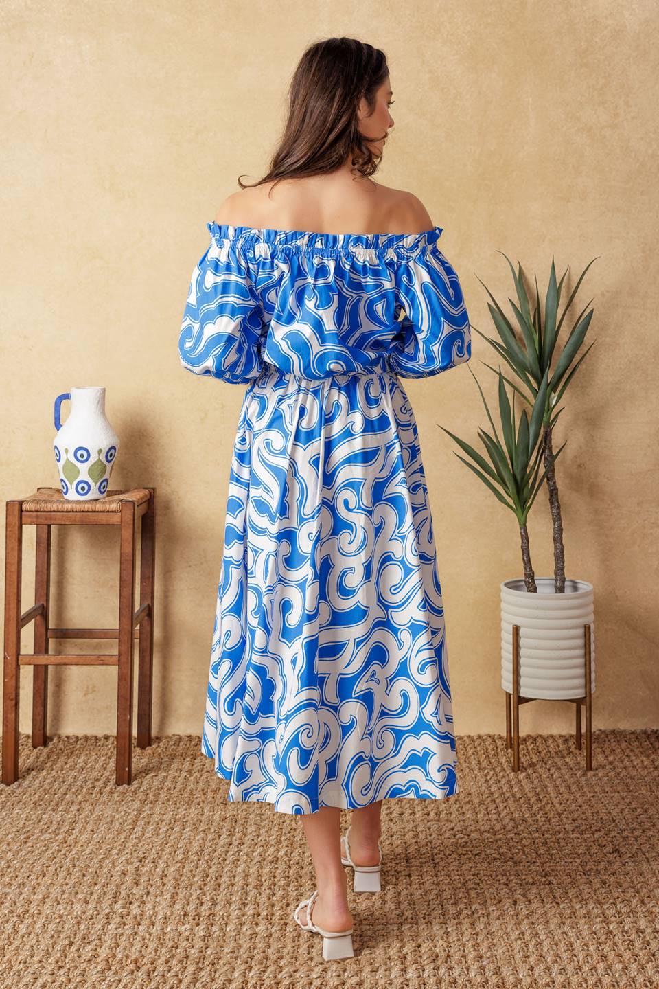 BEACH DAY TOP & SKIRT SET - BLUE & WHITE - Image 2