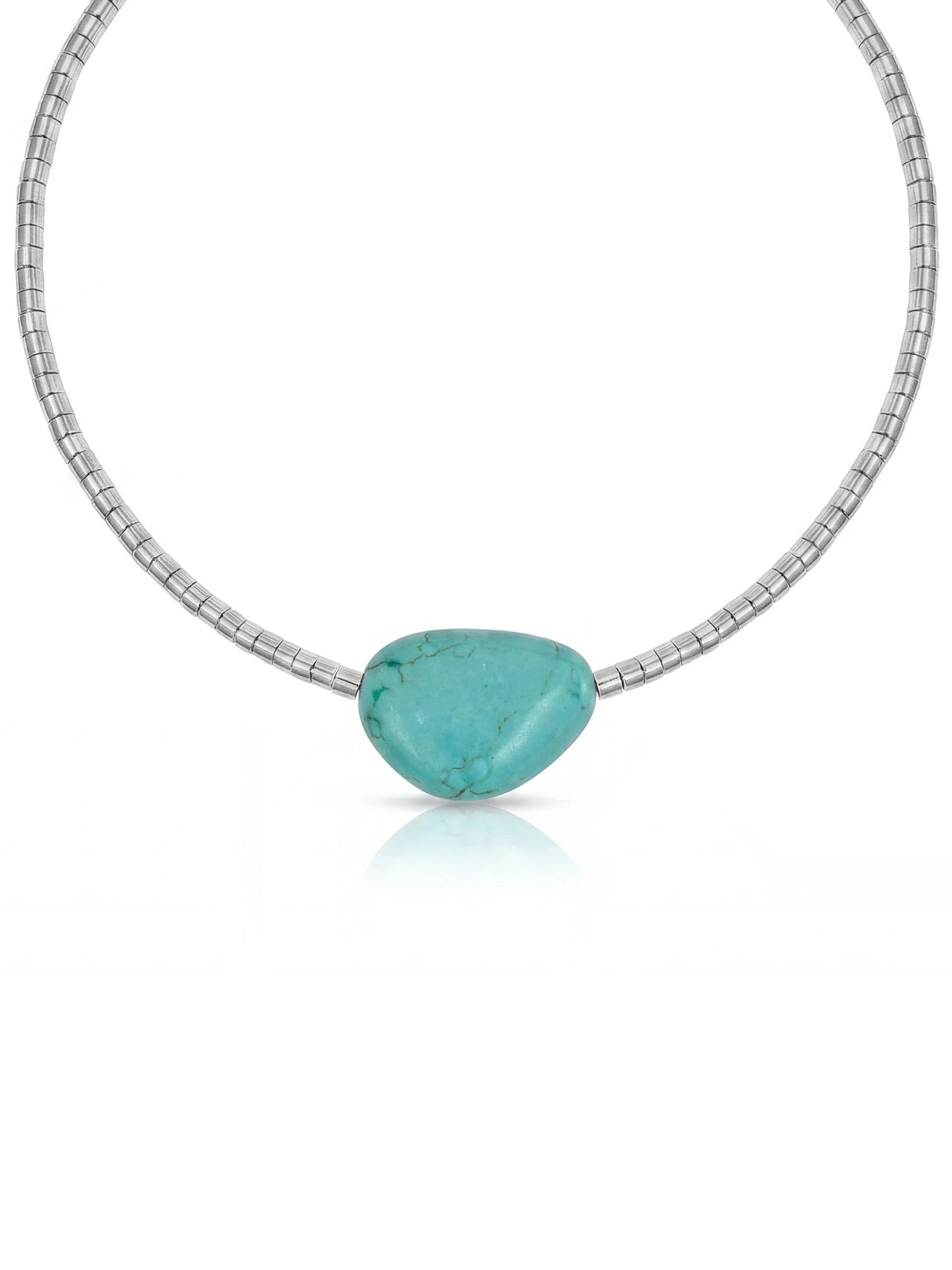 Beaded Turquoise Nugget Necklace - Image 5