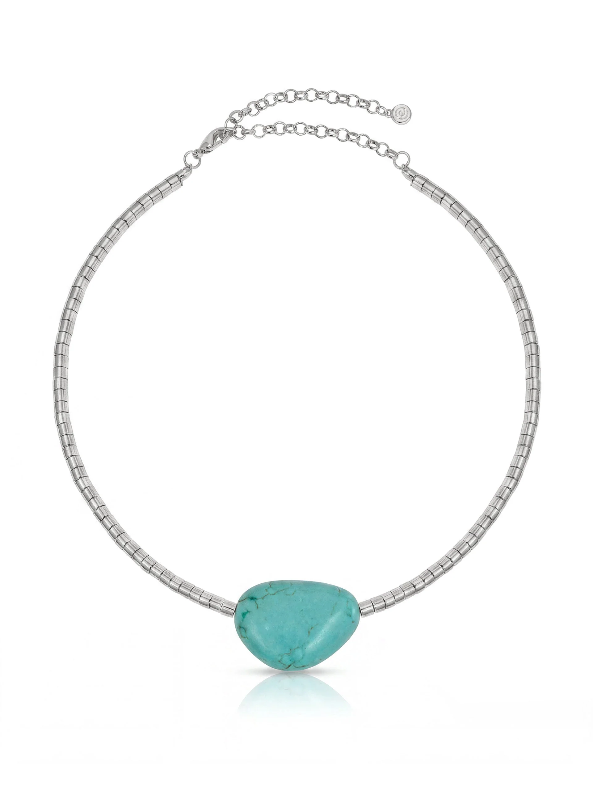 Beaded Turquoise Nugget Necklace - Image 7