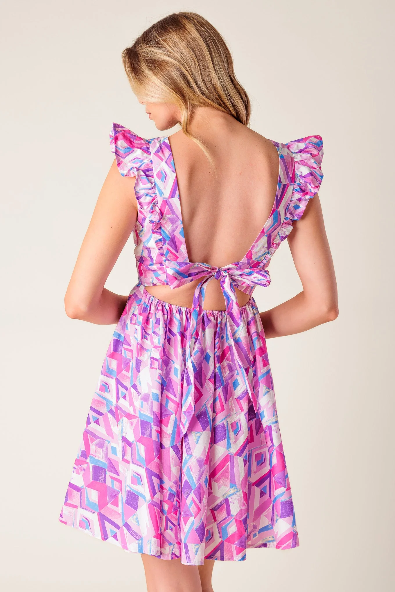 BETTER WITH YOU - PINK & BLUE MINI DRESS - Image 2