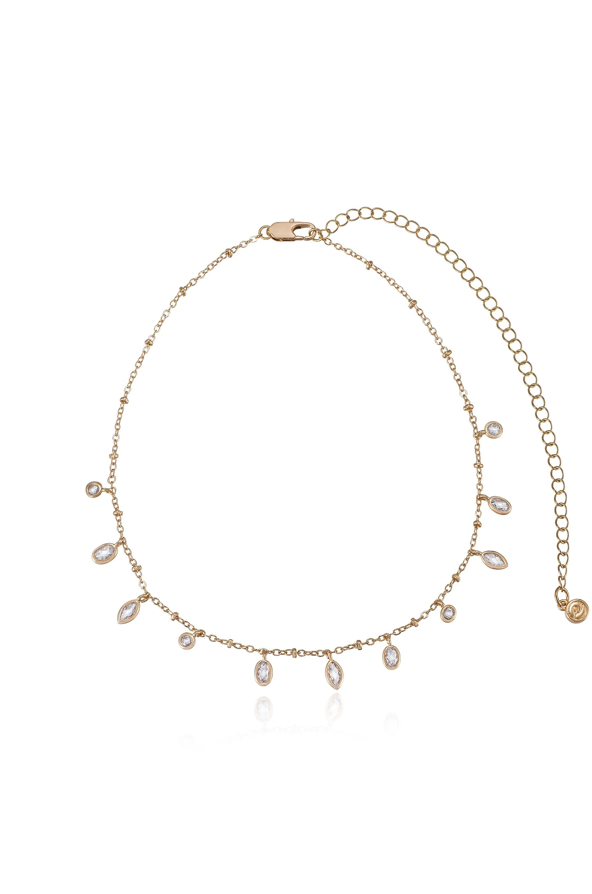 Bezel Crystal Charm Choker - Image 2