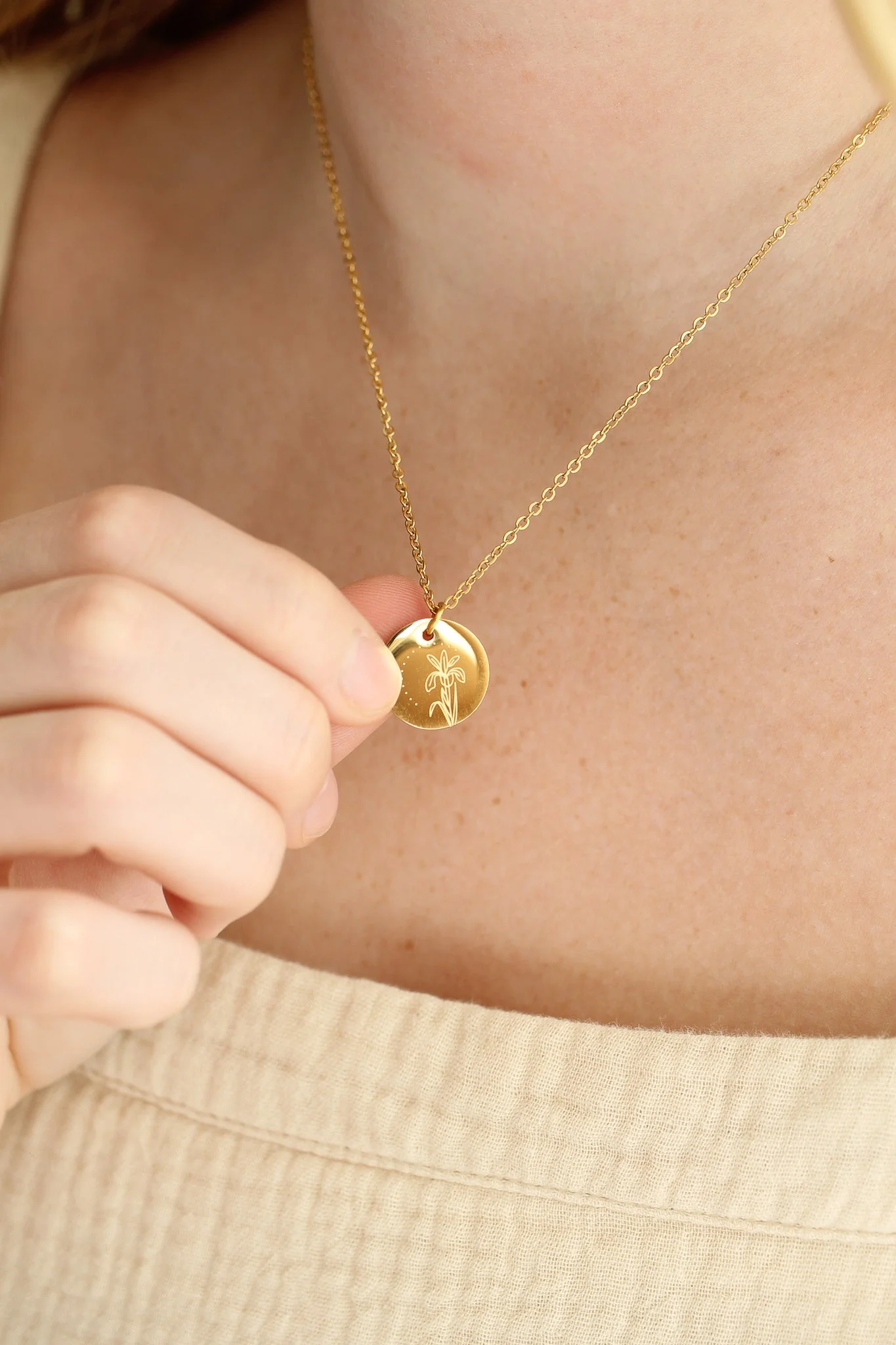 Birth Flower Pendant Necklace - Image 14