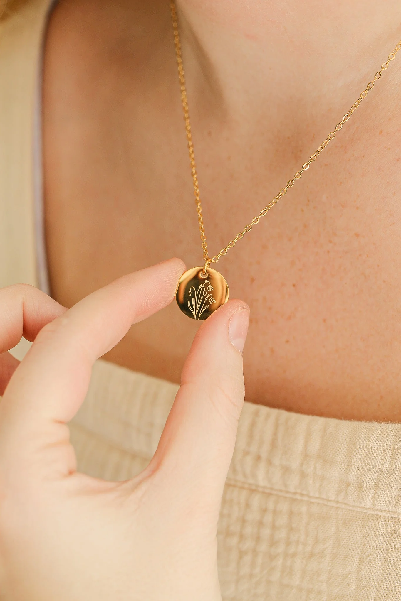 Birth Flower Pendant Necklace - Image 15