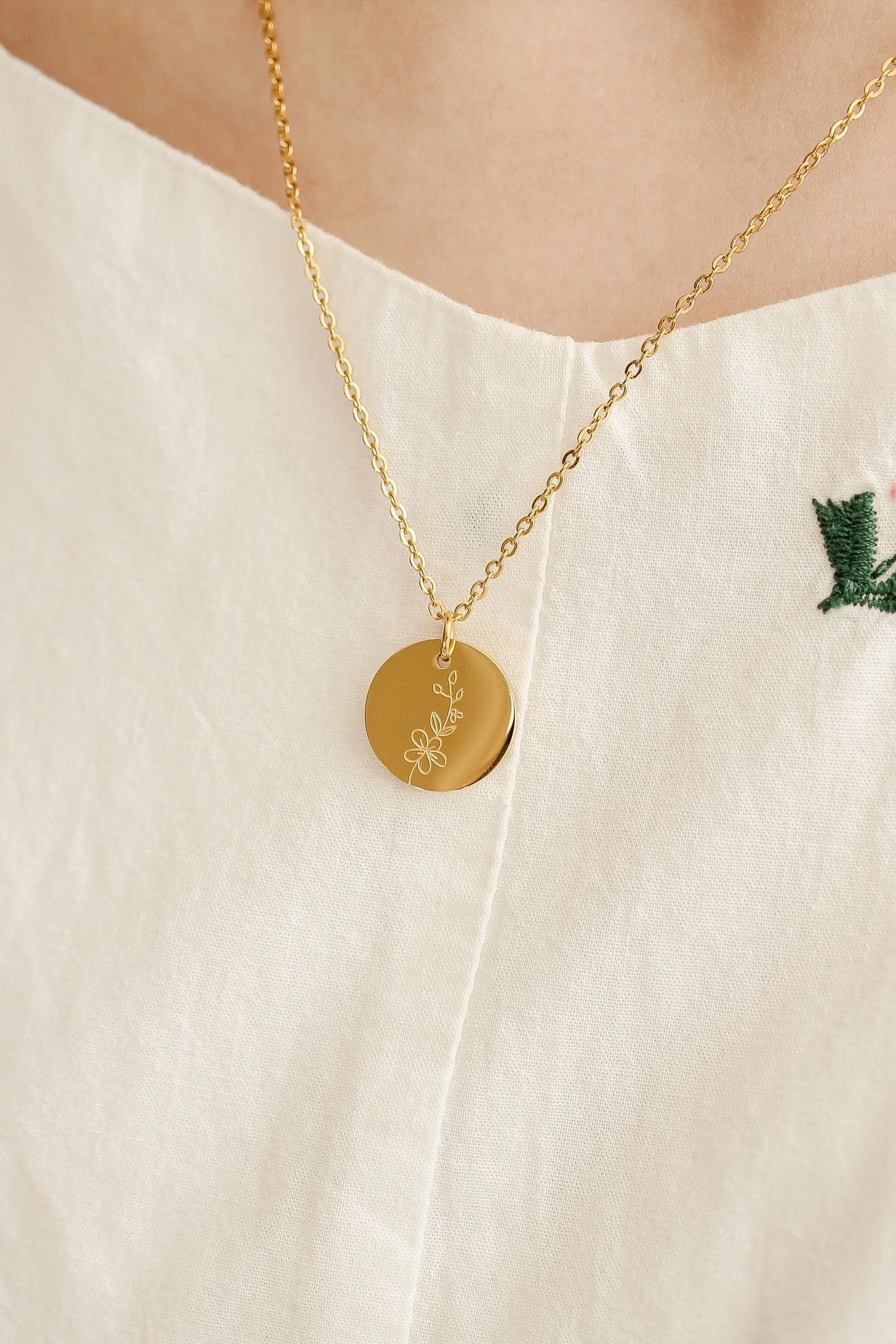 Birth Flower Pendant Necklace - Image 20
