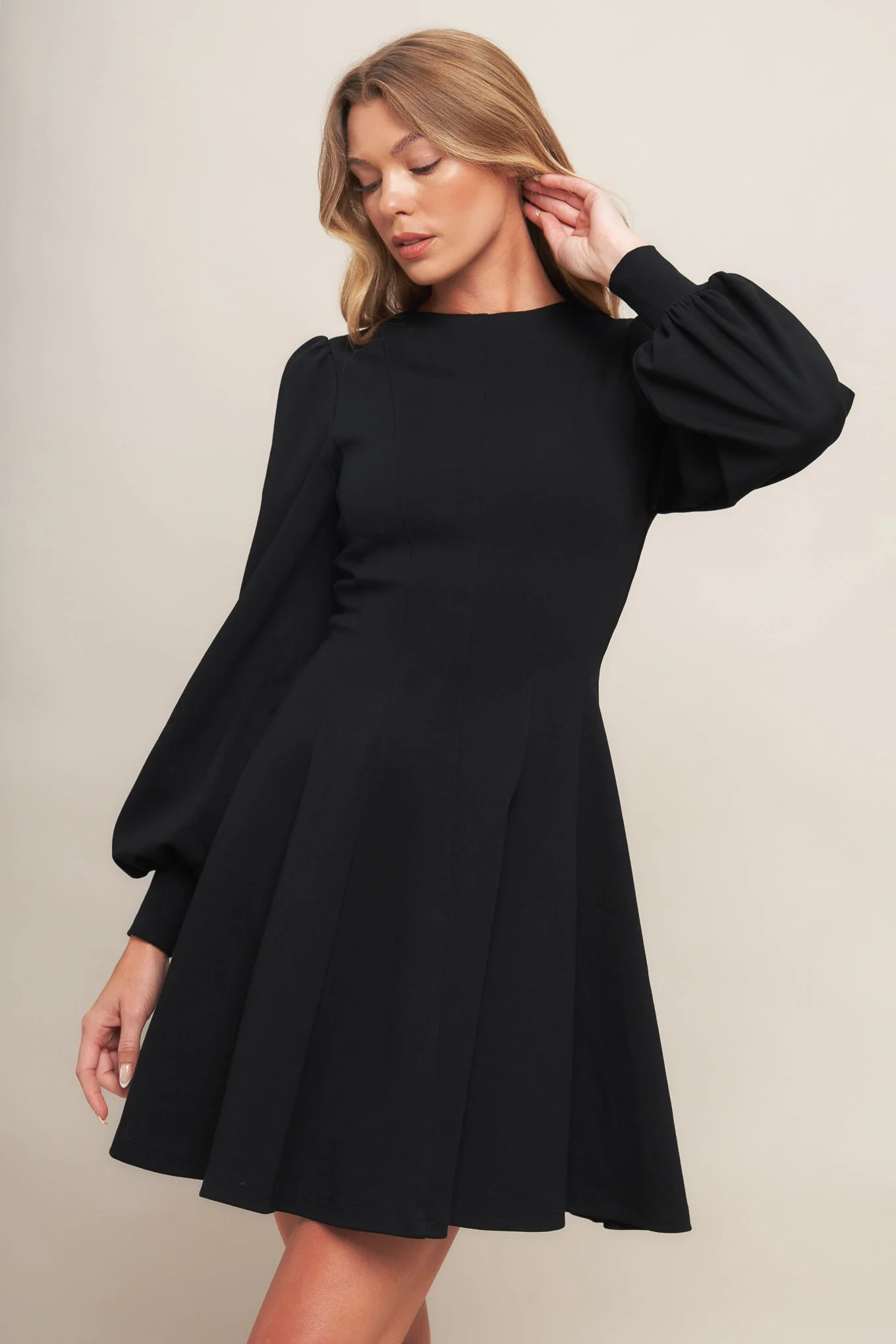 BLACK SWAN HEAVY KNIT MINI DRESS - FINAL SALE - Image 2