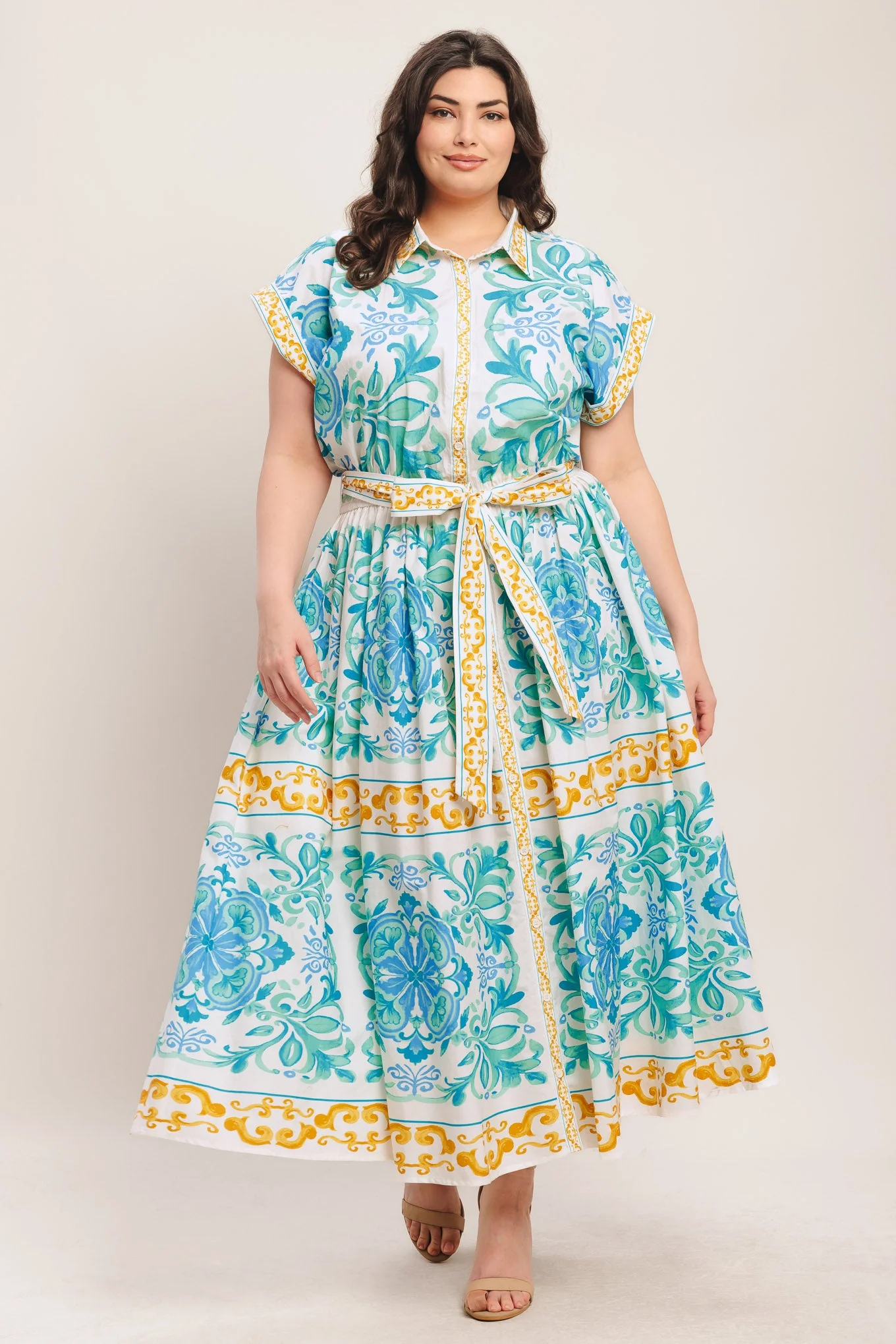 BLUE REGALIA MIDI DRESS - Image 11