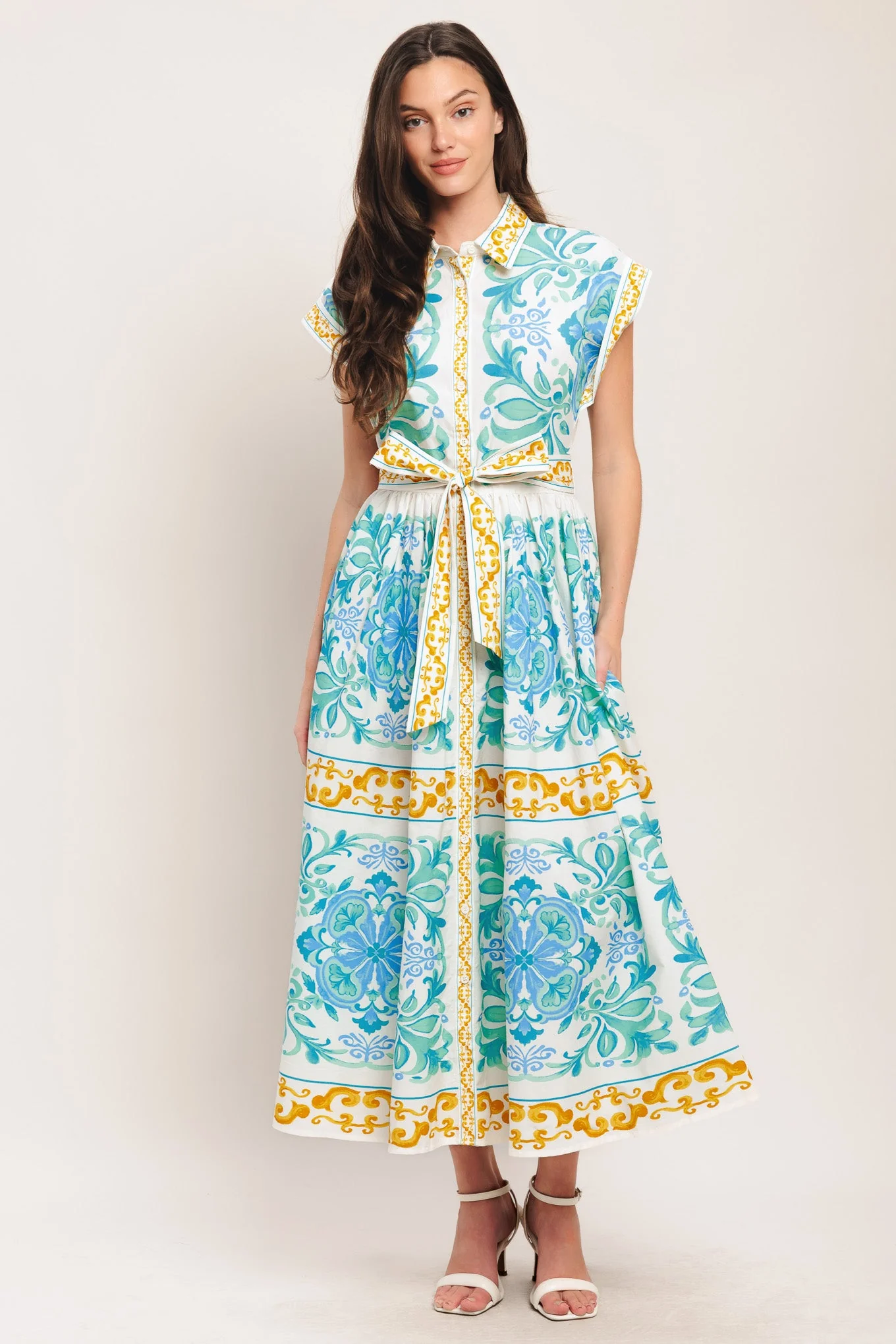 BLUE REGALIA MIDI DRESS - Image 3