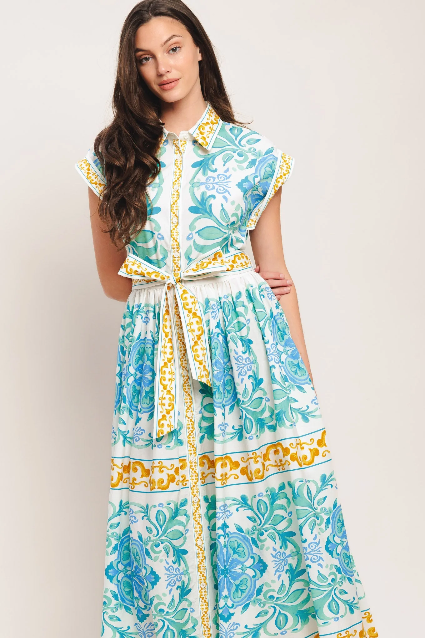BLUE REGALIA MIDI DRESS - Image 4