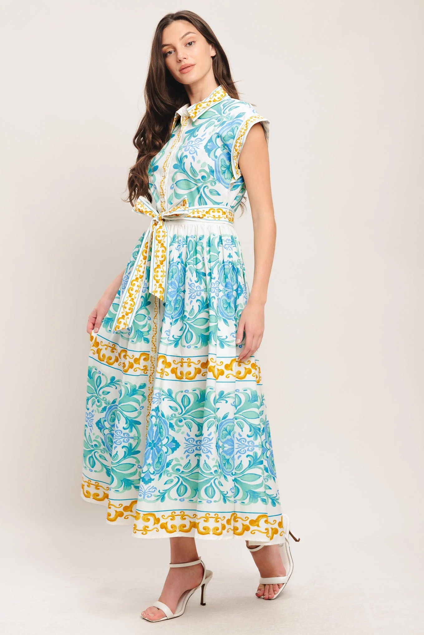 BLUE REGALIA MIDI DRESS - Image 5