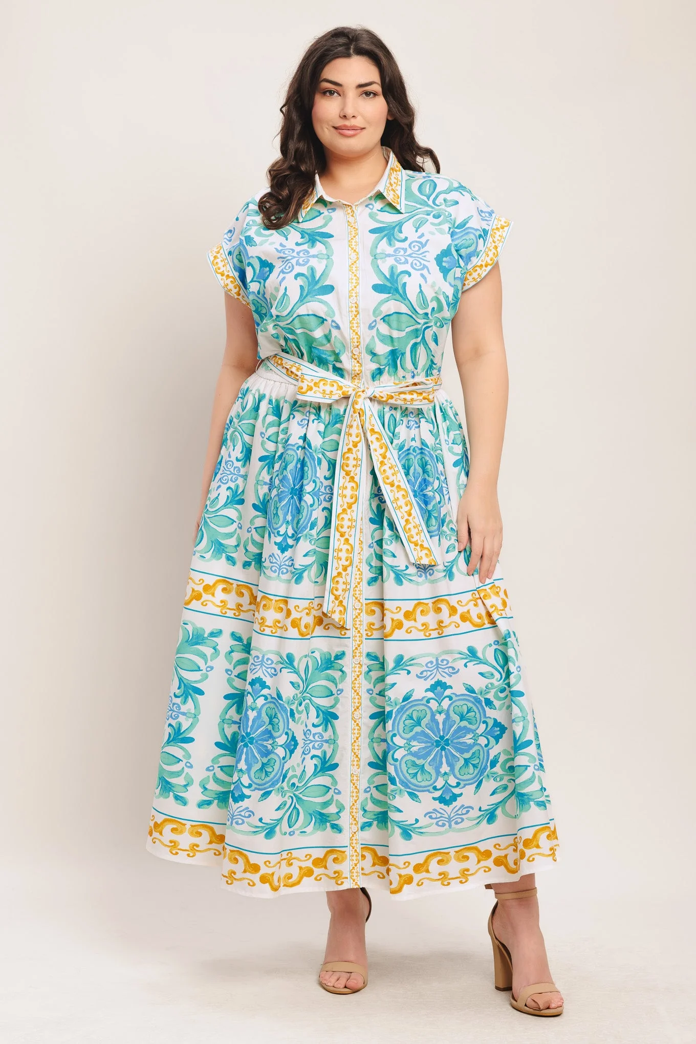 BLUE REGALIA MIDI DRESS - Image 7