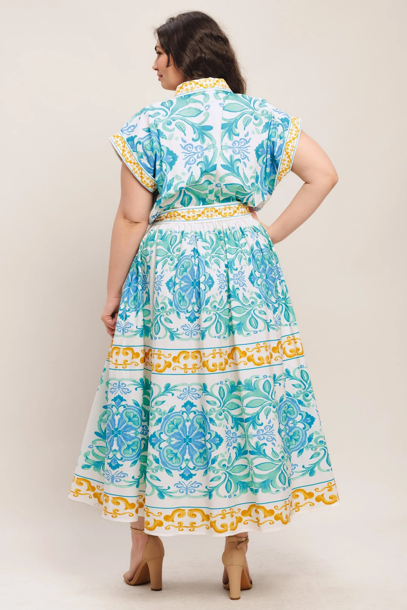BLUE REGALIA MIDI DRESS - Image 9