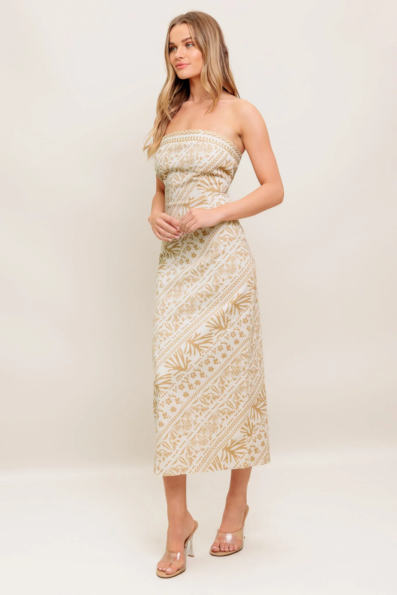 BOHO H-LINE STRAPLESS MIDI DRESS - Image 5