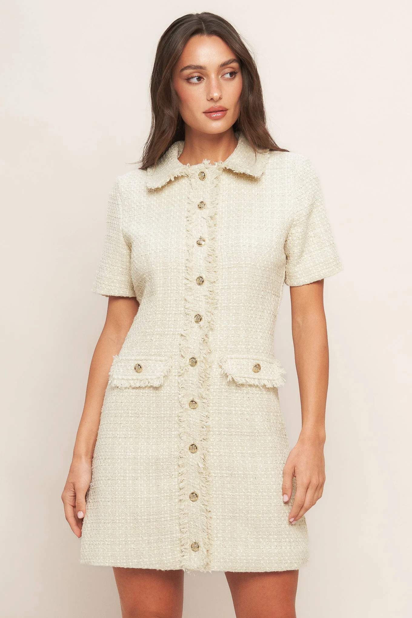 Size M, BOUCLÉ AFFAIR TWEED MINI DRESS - FINAL SALE