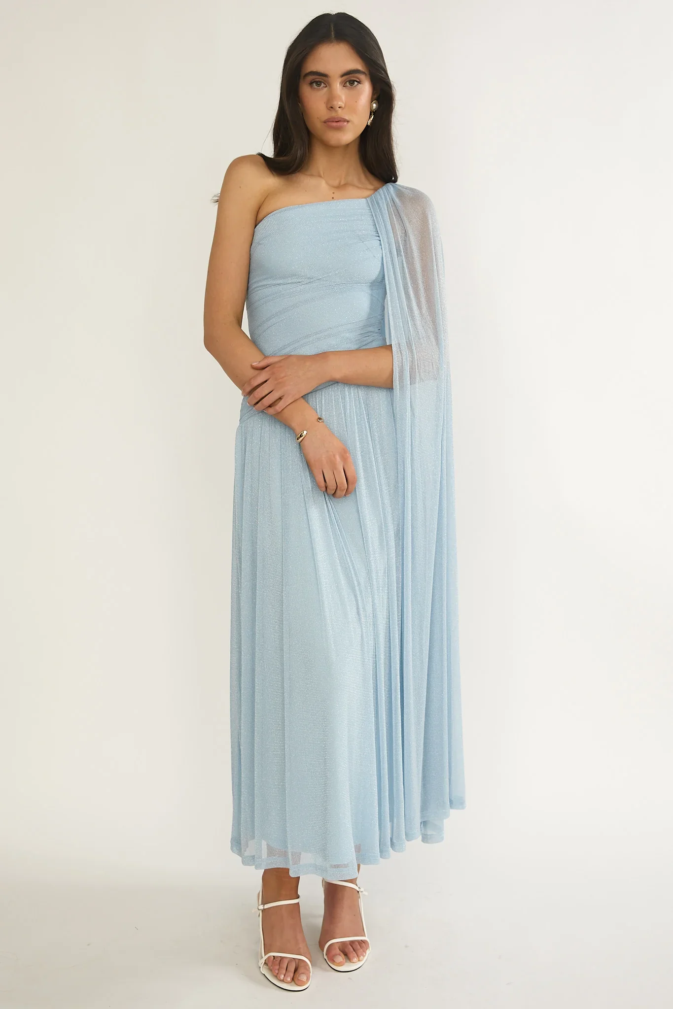 Bristol Shimmer Maxi Dress - Blue - Image 3