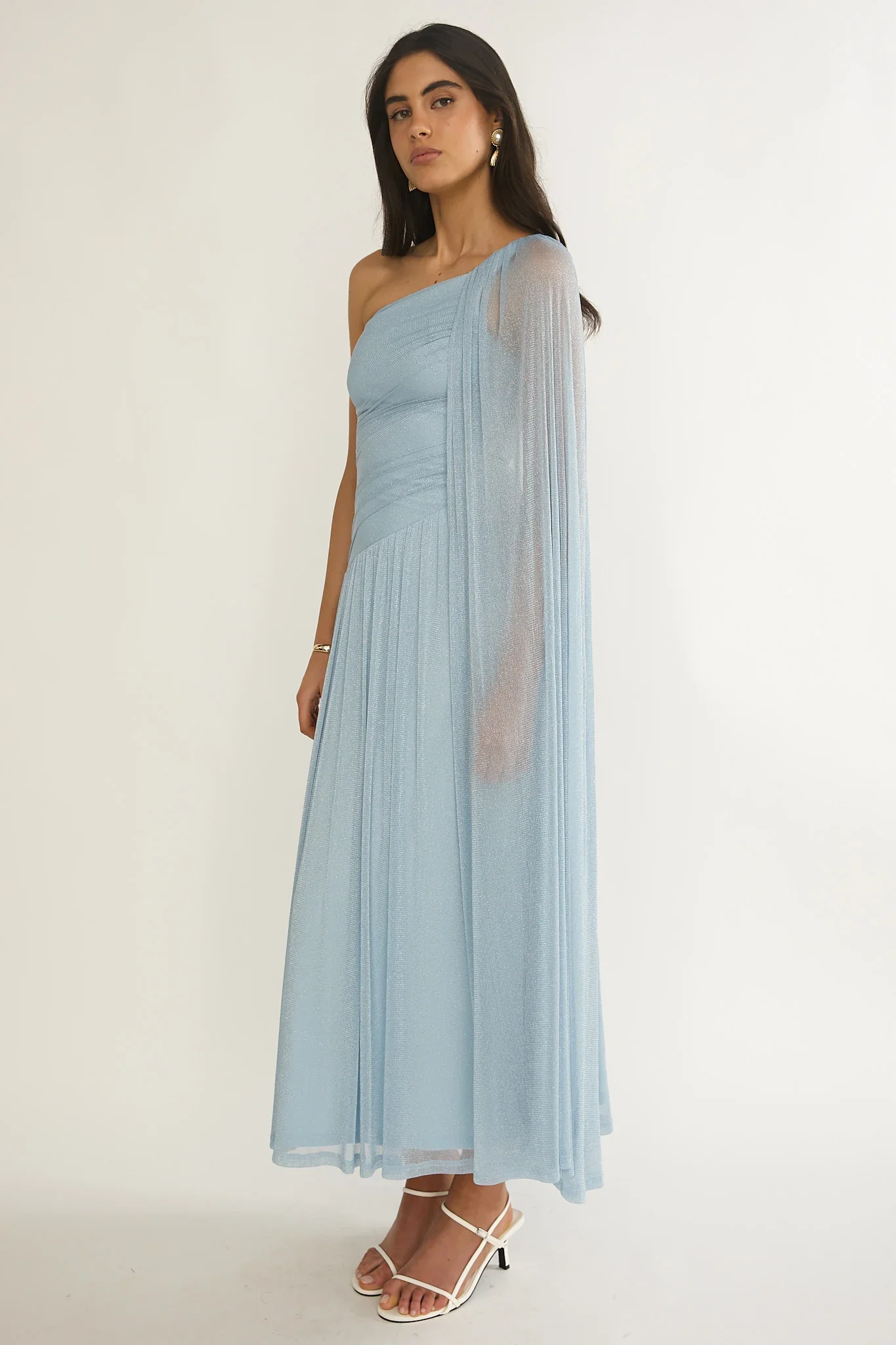 Bristol Shimmer Maxi Dress - Blue - Image 6