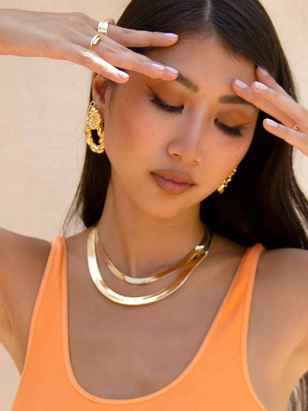 Brooklyn Flat Herringbone Chain Necklace - Image 7