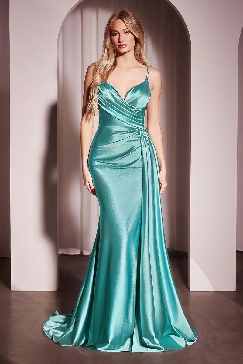 Brooklyn Gown - Satin Fit & Flare Formal Evening Dress - Image 5