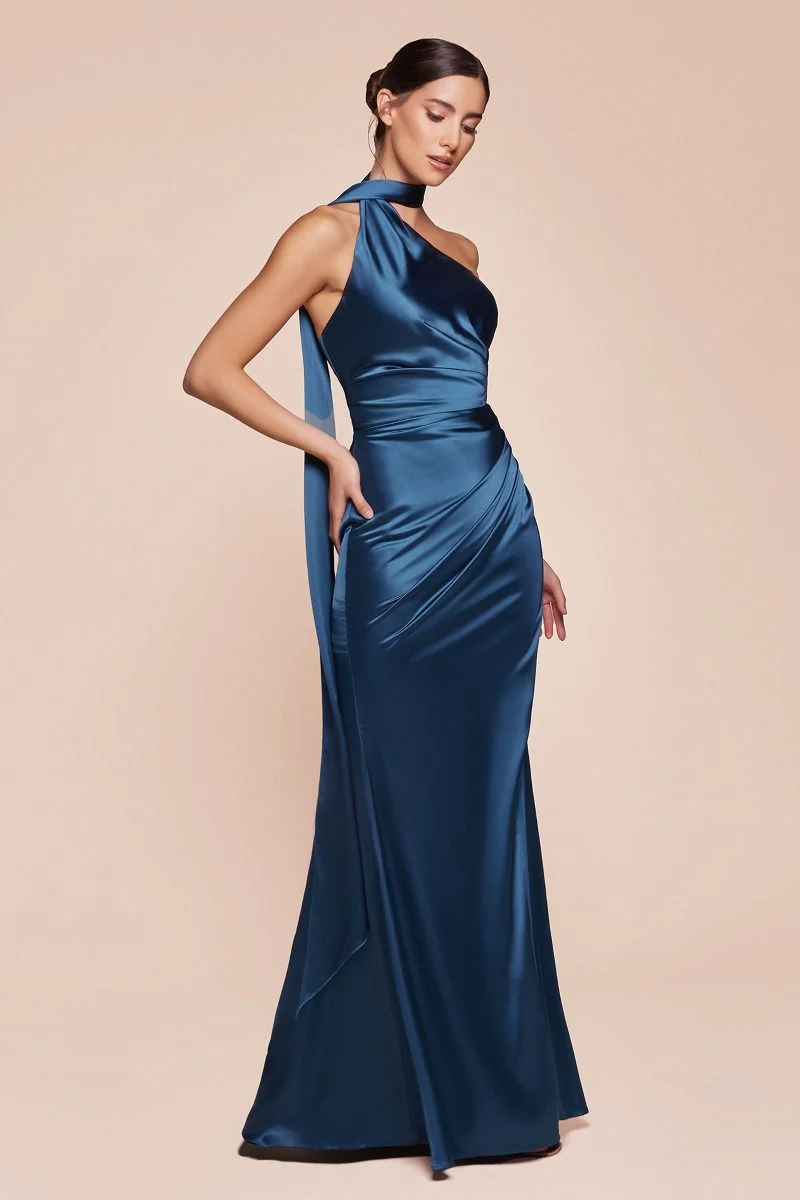 BRYCE GOWN - ONE SHOULDER LUXE SATIN DRESS - Image 7