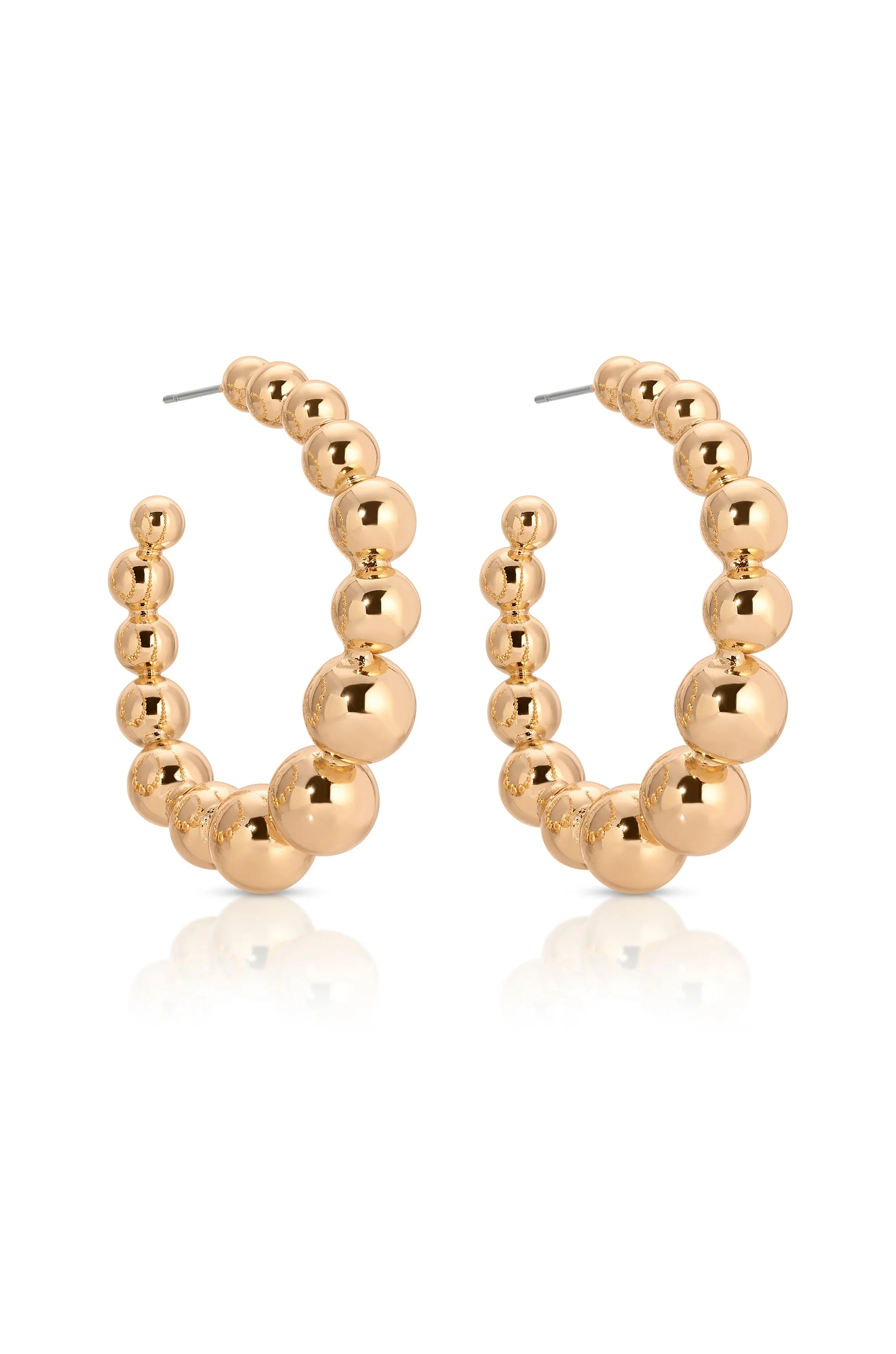 Bubble Ball Hoop Earrings - Image 3