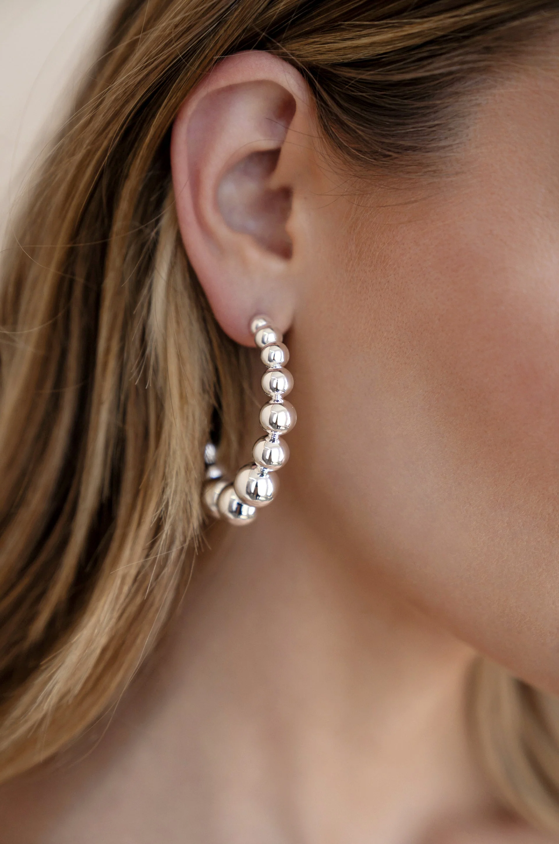 Bubble Ball Hoop Earrings - Image 6