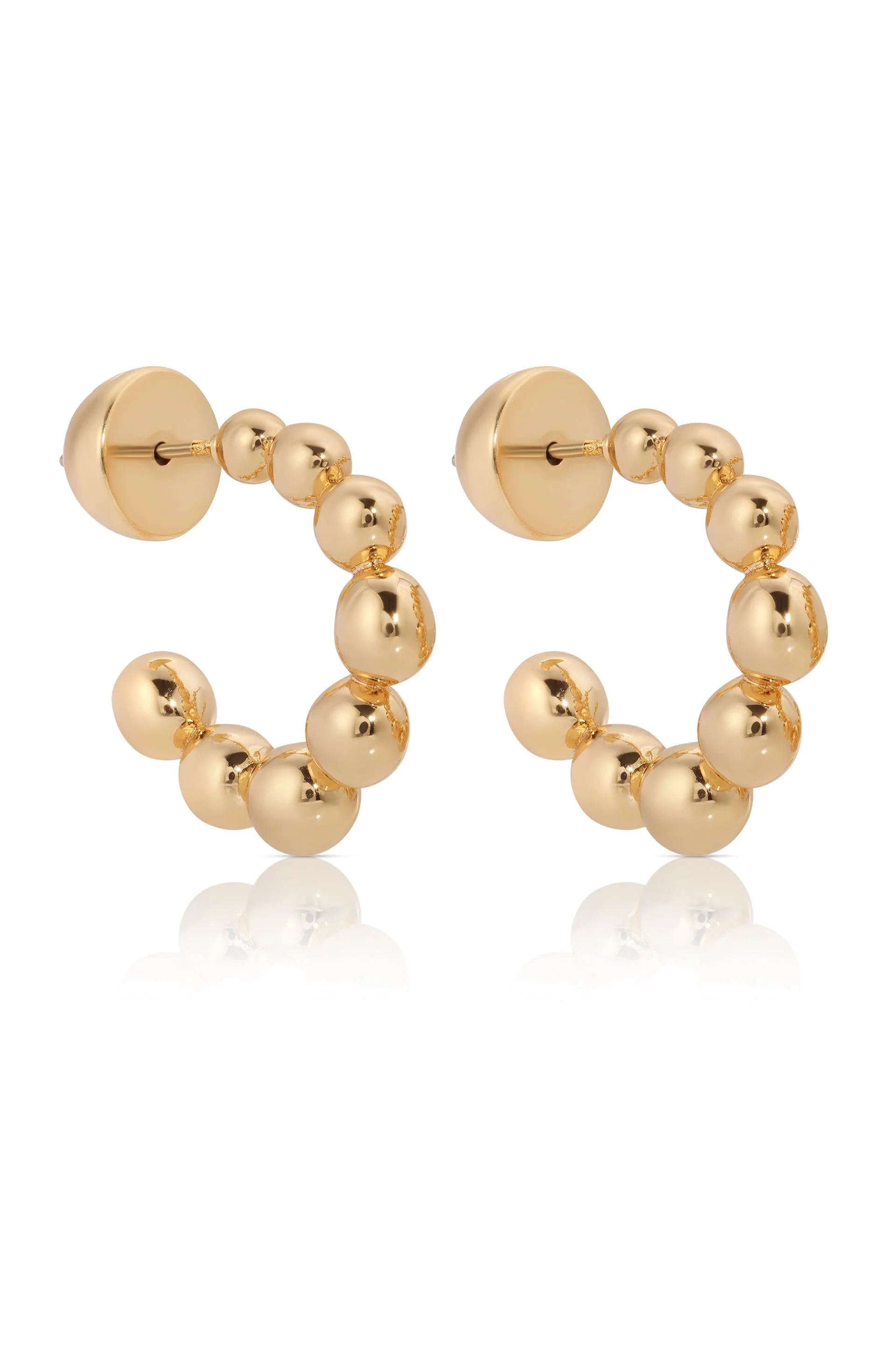 Bubble Huggie Hoop Earrings - Image 4