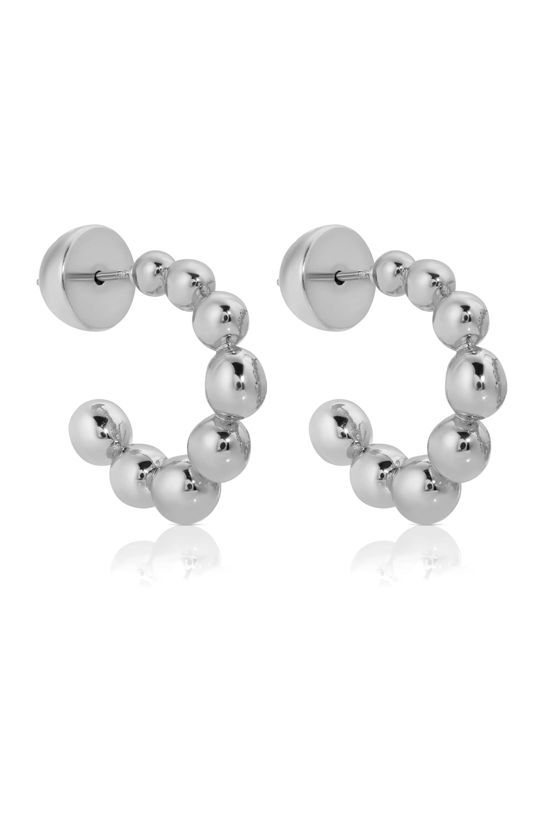 Bubble Huggie Hoop Earrings - Image 7