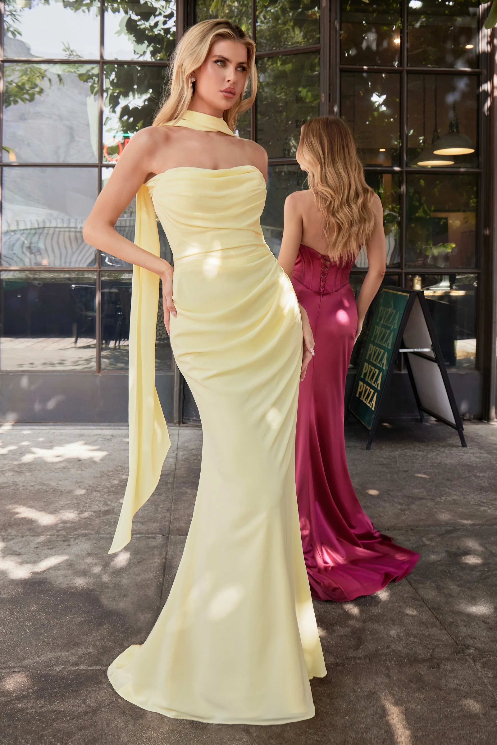 Caitlin Gown - Convertible Tie Chiffon Dress - Image 3