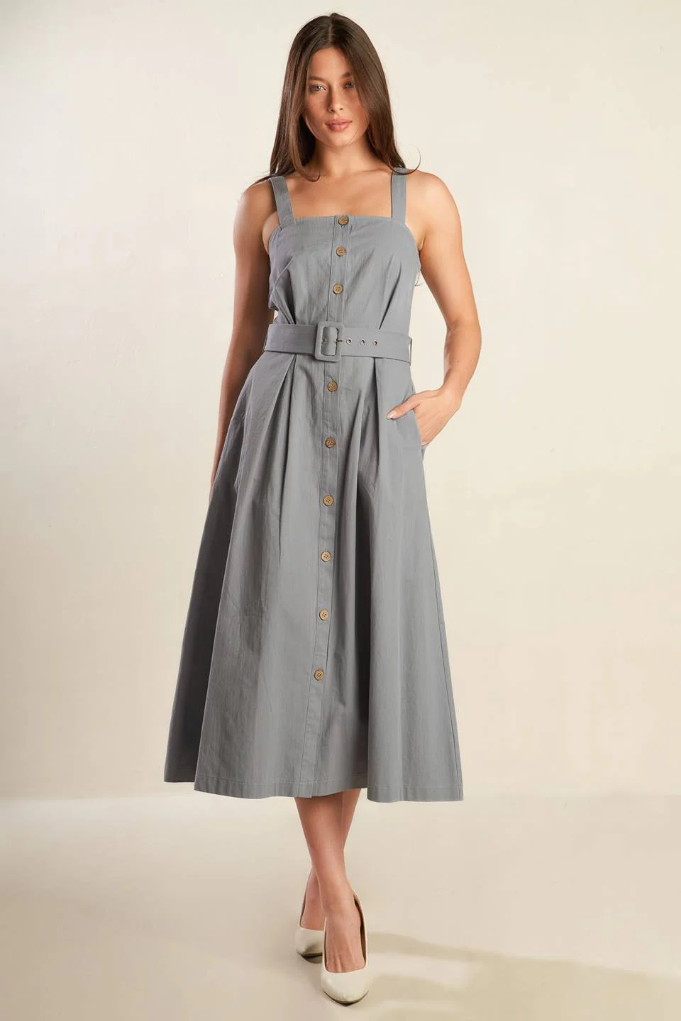 CALIFORNIA DREAMING BUTTON DOWN DRESS - FINAL SALE - Image 3